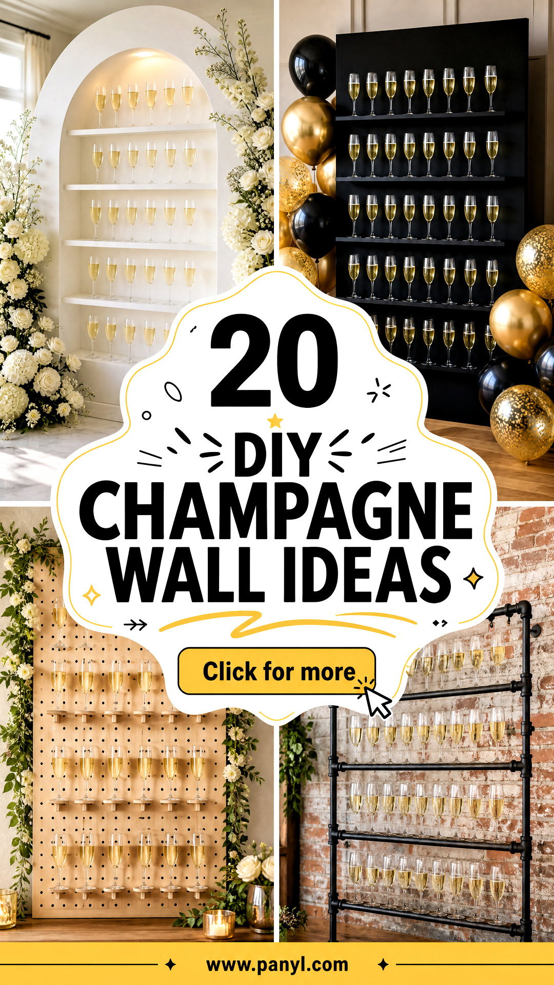 20 DIY Champagne Wall Ideas for a Showstopping Celebration - 20 DIY Champagne Wall Ideas for a Showstopping Celebration