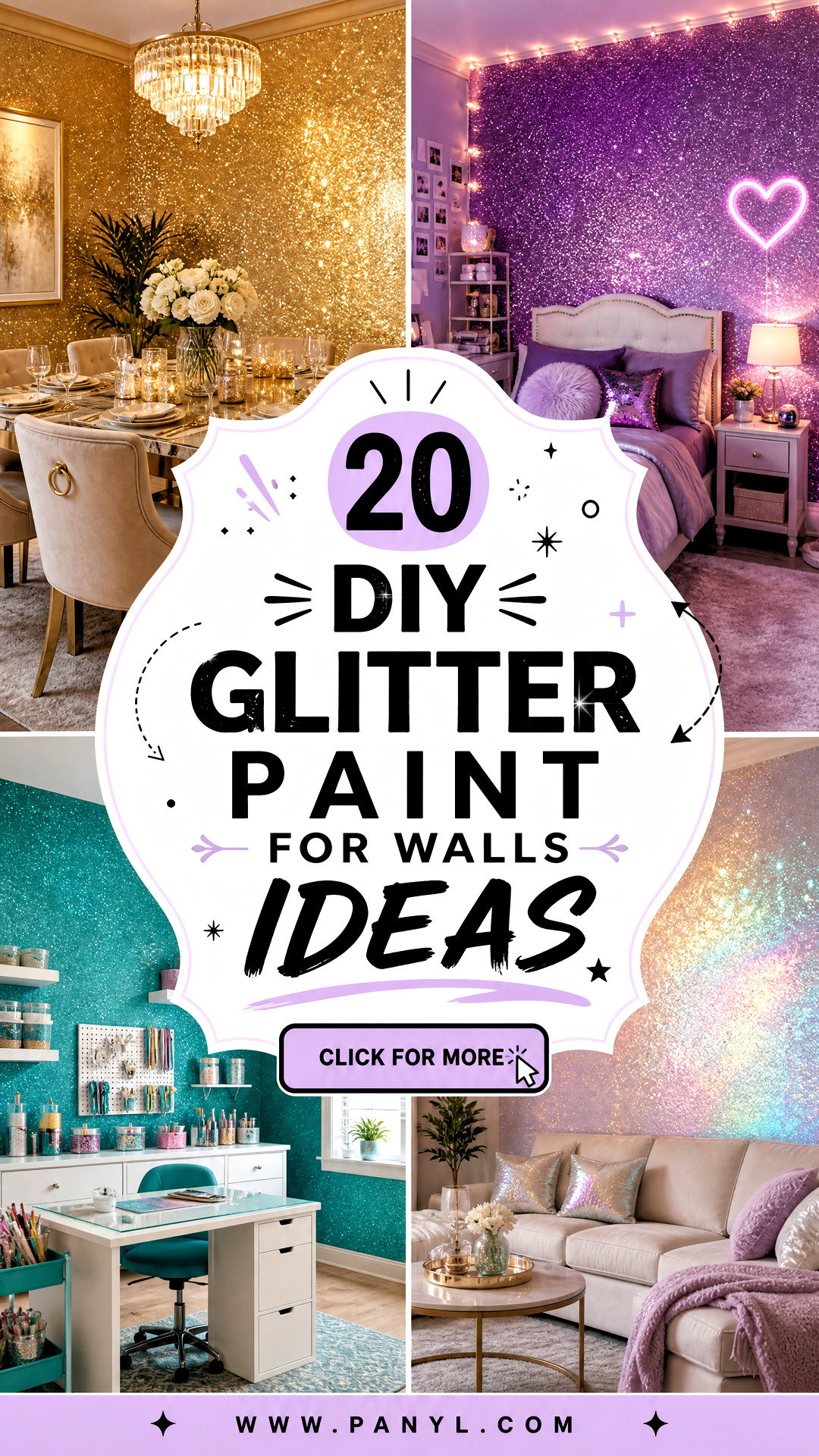 20 DIY Glitter Paint for Walls Ideas for a Tasteful Sparkle - 20 DIY Glitter Paint for Walls Ideas for a Tasteful Sparkle