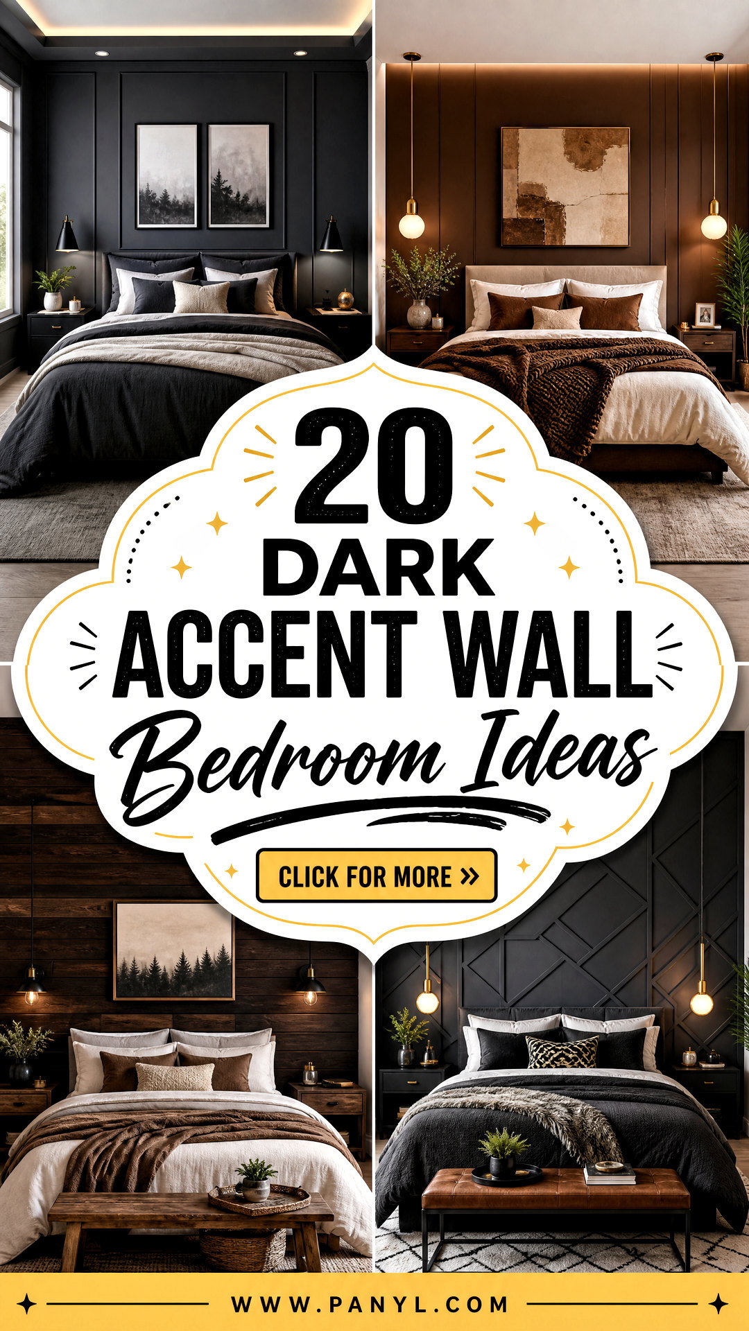 20 Dark Accent Wall Bedroom Ideas for a Cozy Bold Retreat - 20 Dark Accent Wall Bedroom Ideas for a Cozy, Bold Retreat