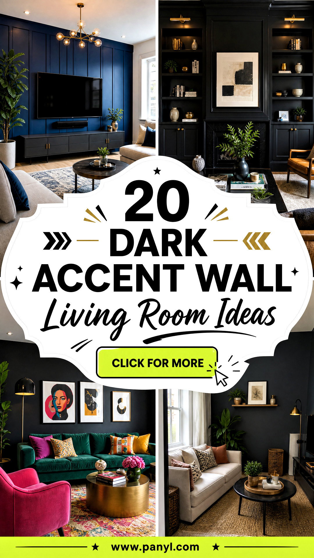 20 Dark Accent Wall Living Room Ideas for Bold Stylish Spaces - 20 Dark Accent Wall Living Room Ideas for Bold, Stylish Spaces