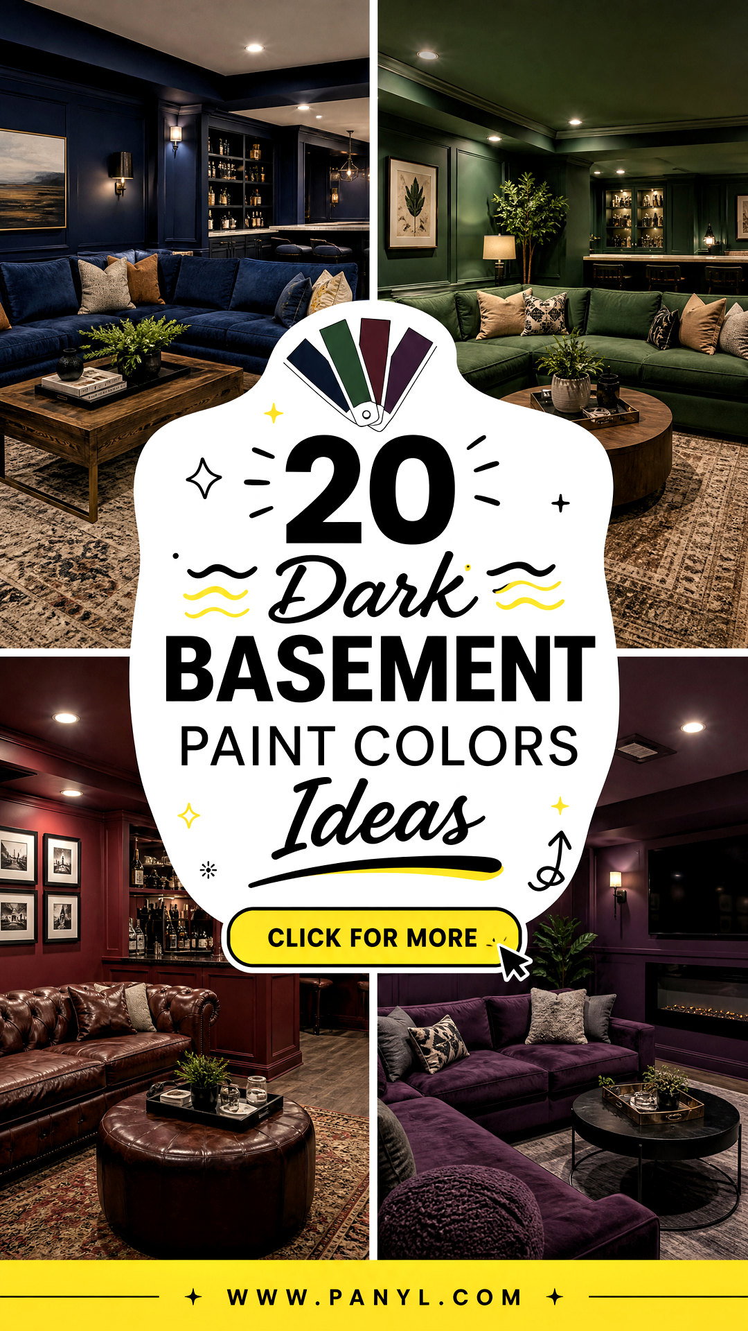 20 Dark Basement Paint Colors for a Cozy Polished Space - 20 Dark Basement Paint Colors for a Cozy, Polished Space
