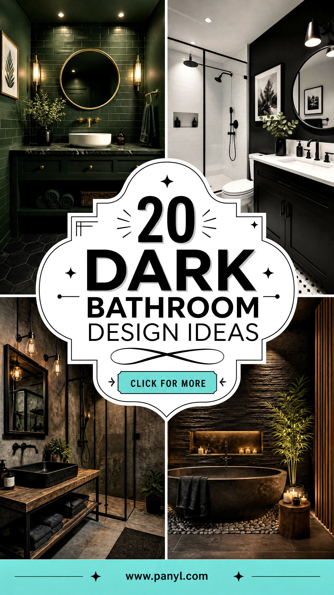 20 Dark Bathroom Design Ideas for a Dramatic Spa Escape - 20 Dark Bathroom Design Ideas for a Dramatic Spa Escape