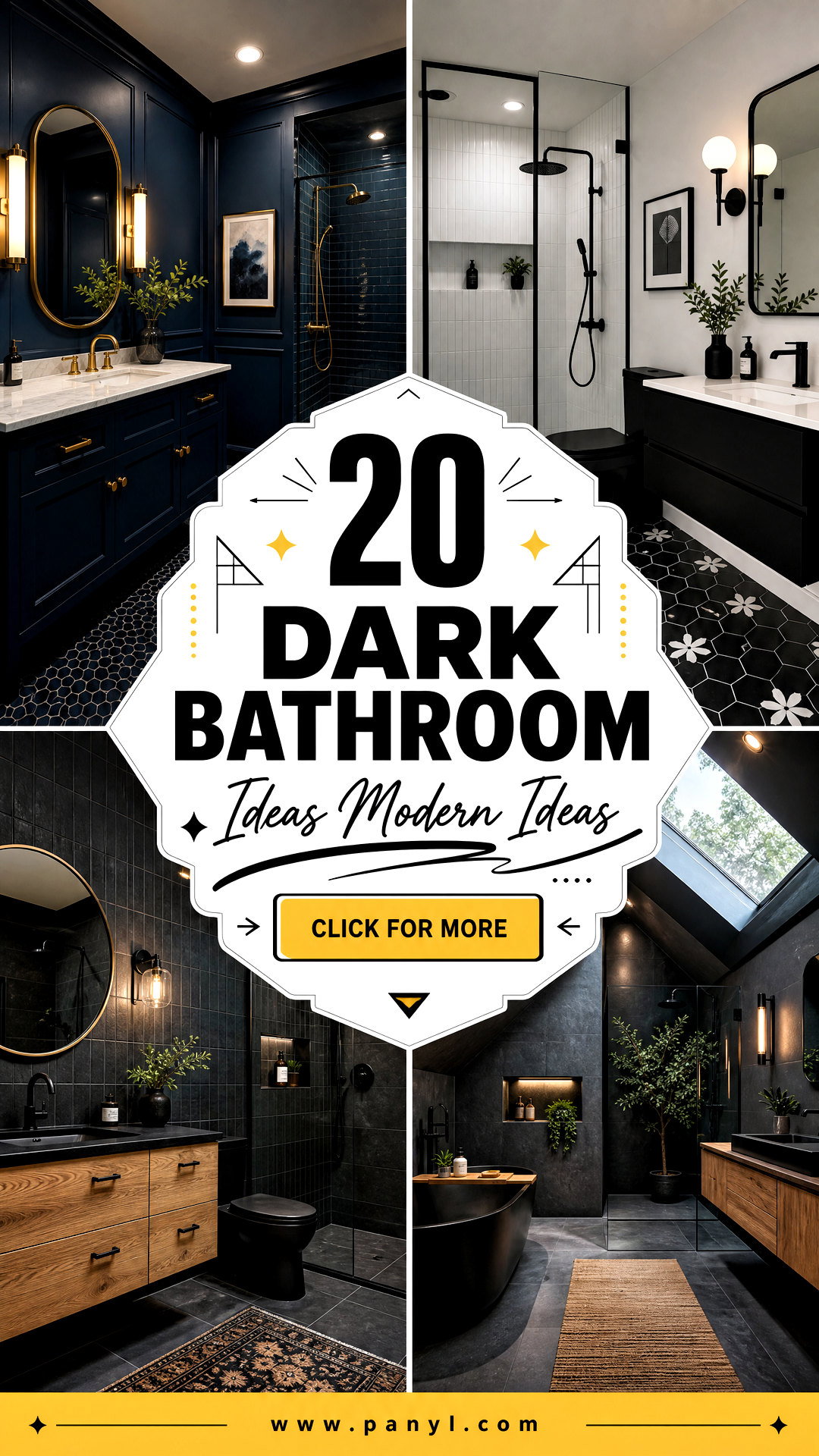 20 Dark Bathroom Ideas Modern Ideas for a Luxe Spa Retreat - 20 Dark Bathroom Ideas Modern Ideas for a Luxe Spa Retreat