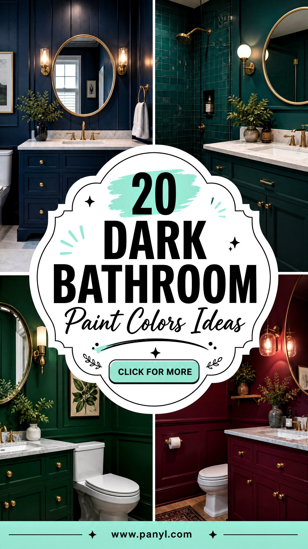 20 Dark Bathroom Paint Colors for a Moody Spa-Like Refresh - 20 Dark Bathroom Paint Colors for a Moody Spa-Like Refresh