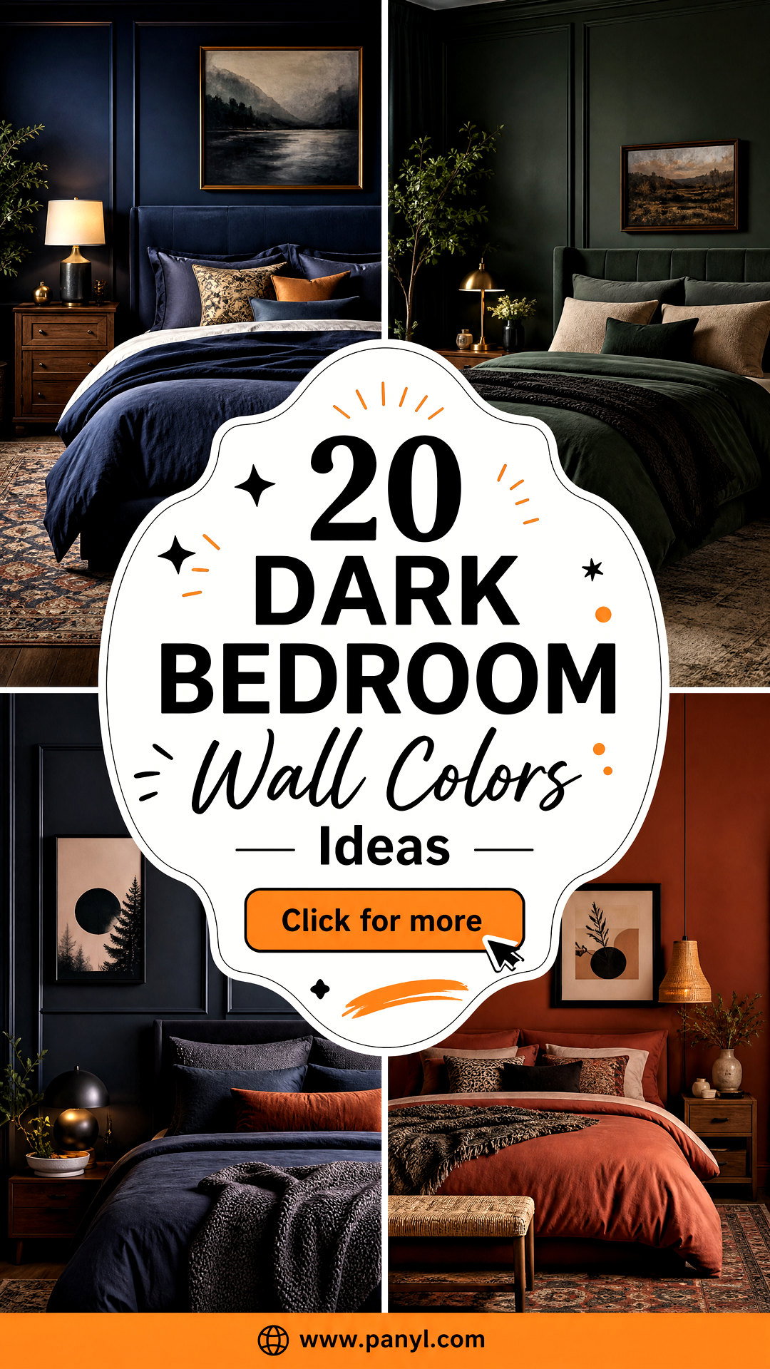 20 Dark Bedroom Wall Colors for a Cozy Dramatic Retreat - 20 Dark Bedroom Wall Colors for a Cozy, Dramatic Retreat