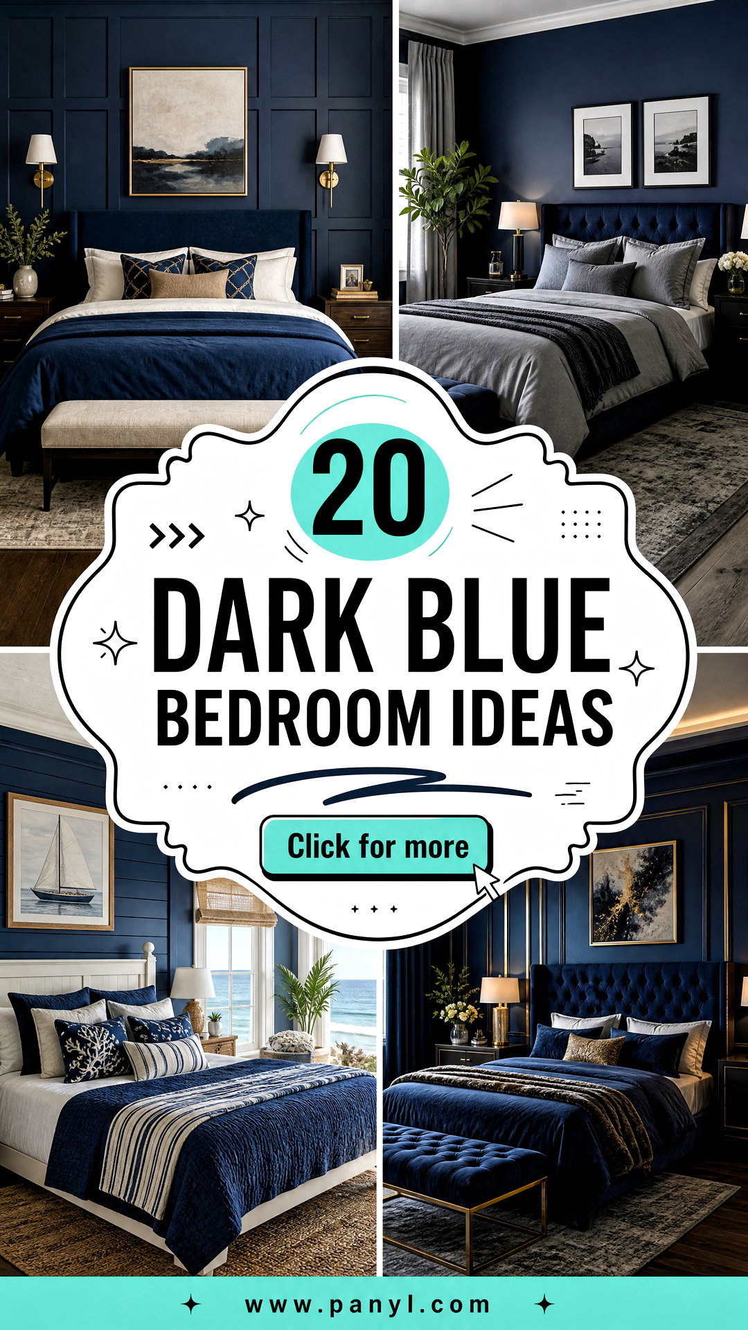 20 Dark Blue Bedroom Ideas for a Calm Cozy Stylish Retreat - 20 Dark Blue Bedroom Ideas for a Calm, Cozy, Stylish Retreat