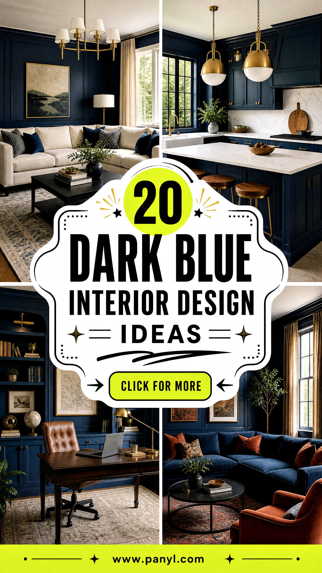 20 Dark Blue Interior Design Ideas for a Sophisticated Home - 20 Dark Blue Interior Design Ideas for a Sophisticated Home