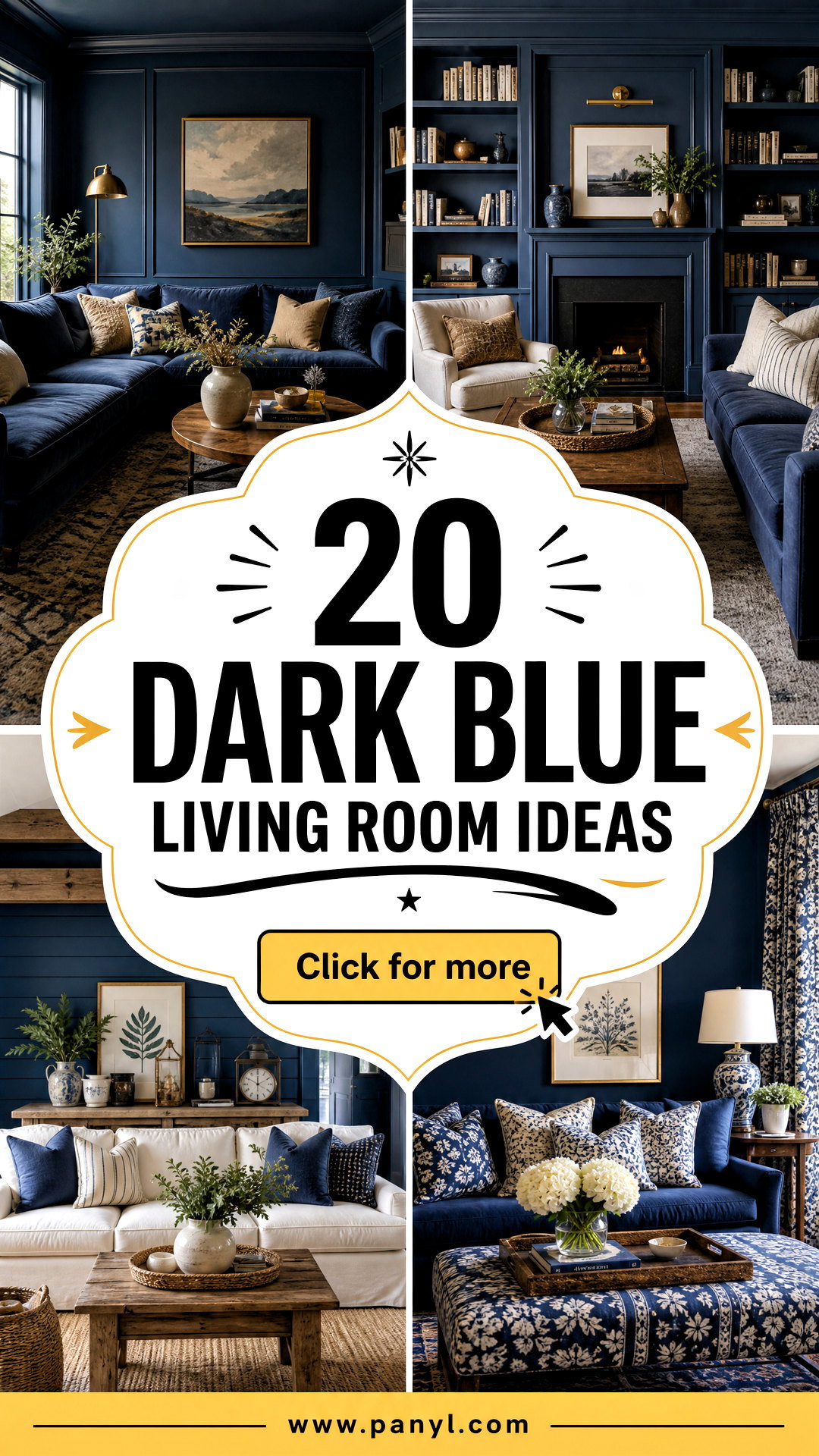 20 Dark Blue Living Room Ideas for a Cozy Sophisticated Space - 20 Dark Blue Living Room Ideas for a Cozy, Sophisticated Space