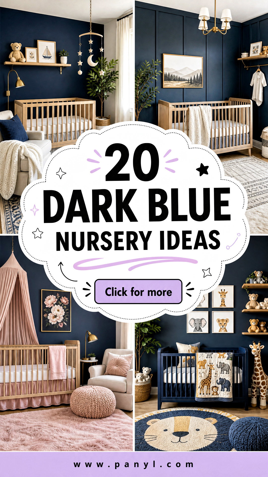 20 Dark Blue Nursery Ideas for a Calm Cozy Baby Space - 20 Dark Blue Nursery Ideas for a Calm, Cozy Baby Space