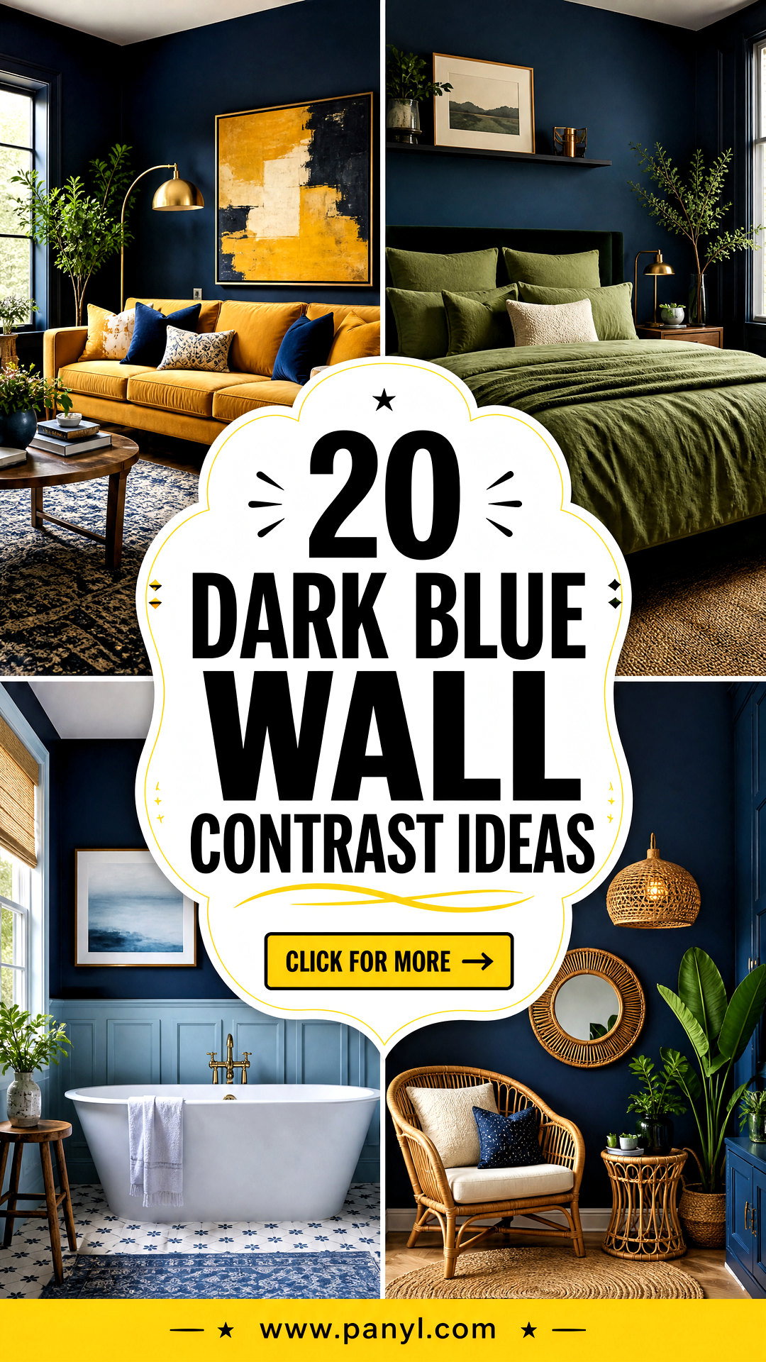 20 Dark Blue Wall Contrast Ideas for Bold Balanced Rooms - 20 Dark Blue Wall Contrast Ideas for Bold, Balanced Rooms