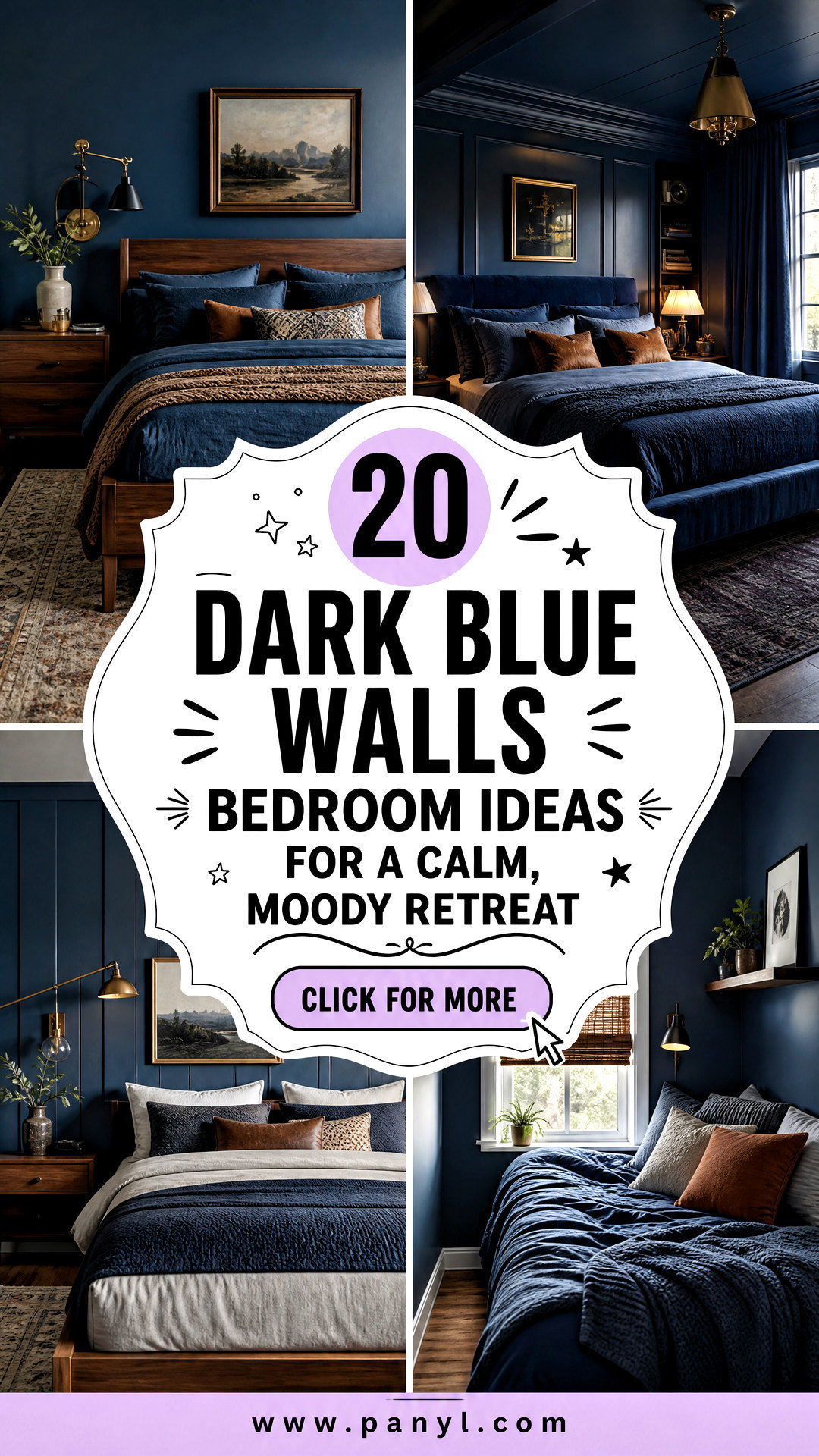 20 Dark Blue Walls Bedroom Ideas for a Calm Moody Retreat - 20 Dark Blue Walls Bedroom Ideas for a Calm, Moody Retreat