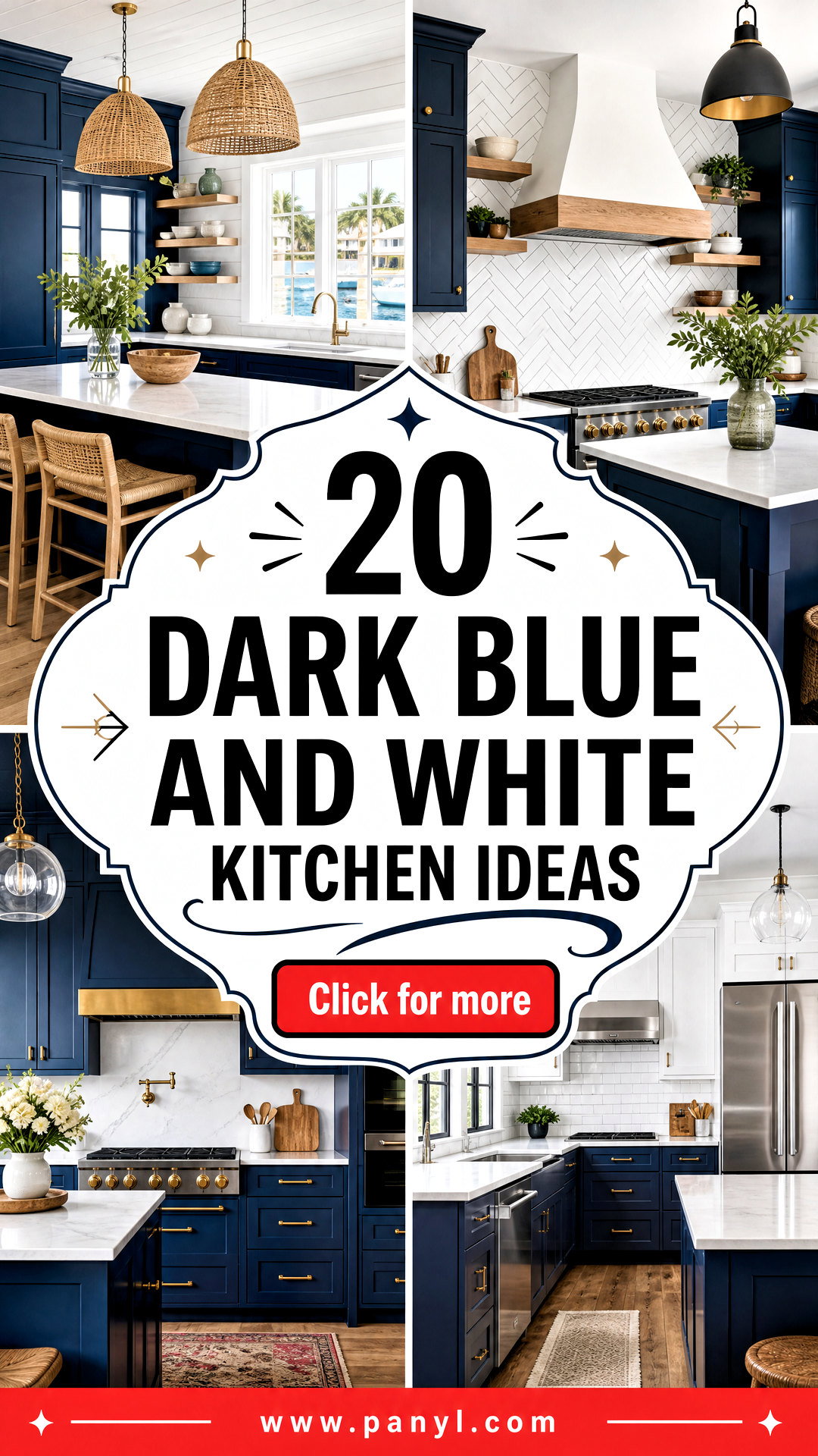 20 Dark Blue and White Kitchen Ideas for Timeless Style - 20 Dark Blue and White Kitchen Ideas for Timeless Style