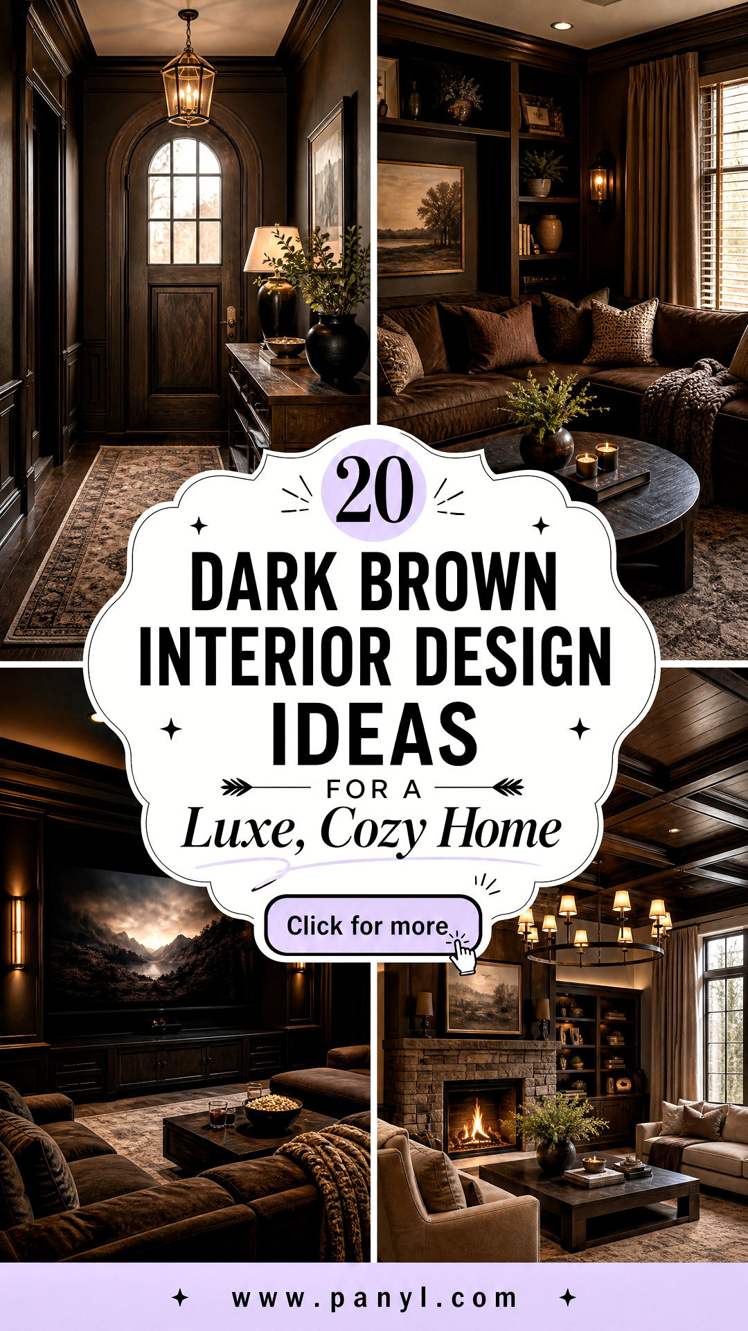 20 Dark Brown Interior Design Ideas for a Luxe Cozy Home - 20 Dark Brown Interior Design Ideas for a Luxe, Cozy Home