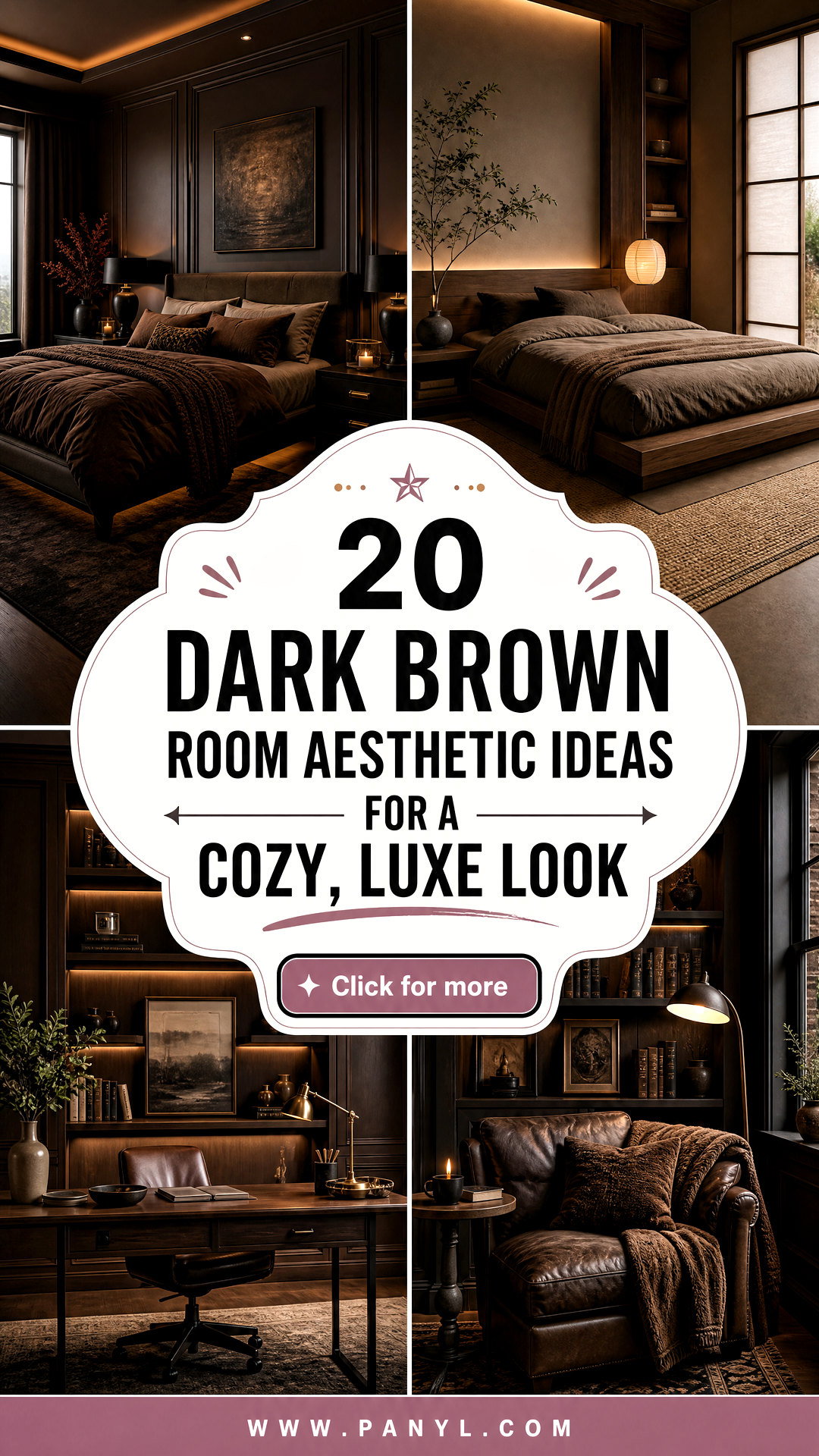 20 Dark Brown Room Aesthetic Ideas for a Cozy Luxe Look - 20 Dark Brown Room Aesthetic Ideas for a Cozy, Luxe Look