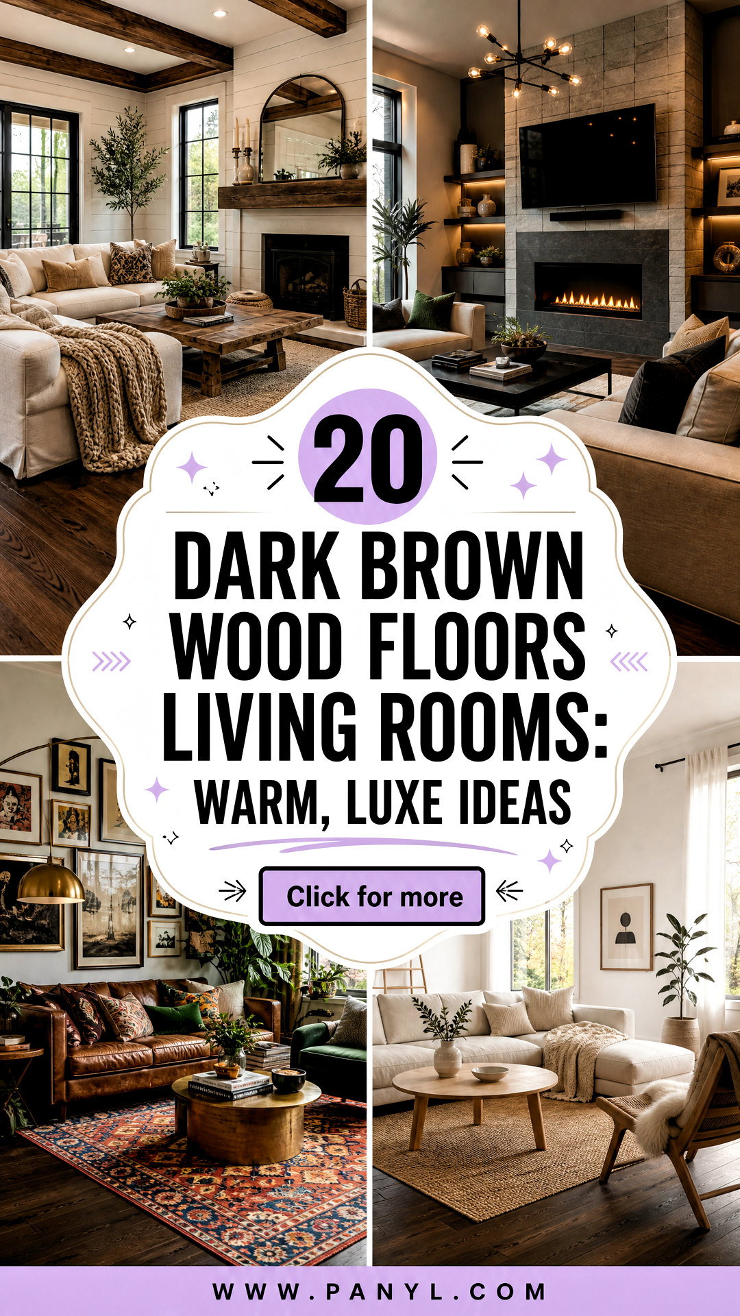 20 Dark Brown Wood Floors Living Rooms Warm Luxe Ideas - 20 Dark Brown Wood Floors Living Rooms: Warm, Luxe Ideas