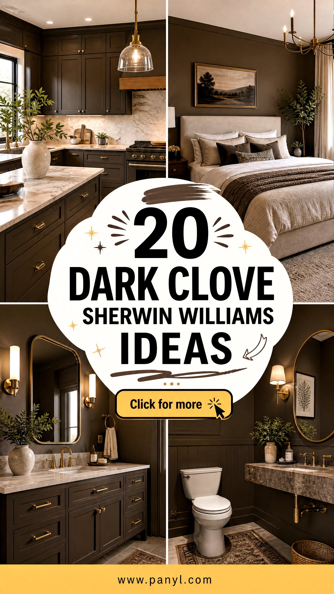 20 Dark Clove Sherwin Williams Ideas for Warm Moody Rooms - 20 Dark Clove Sherwin Williams Ideas for Warm, Moody Rooms