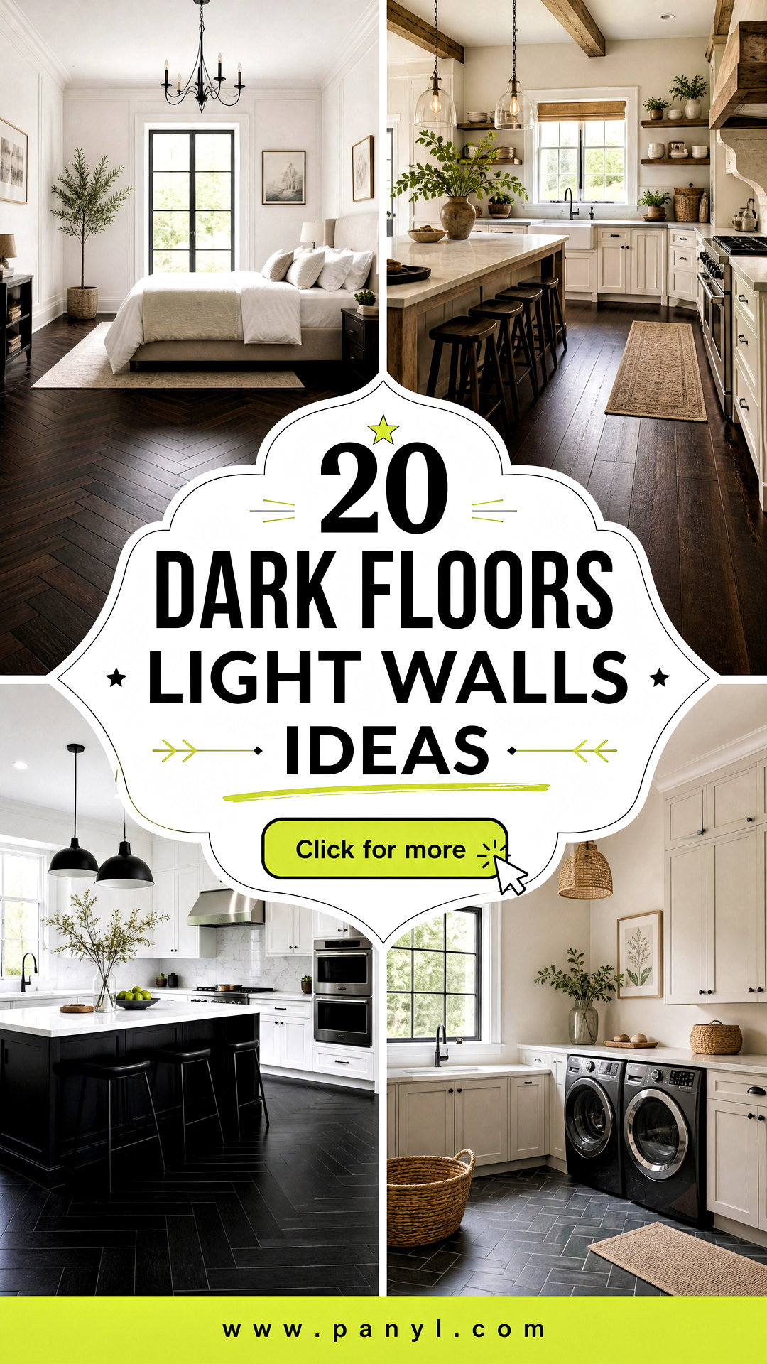 20 Dark Floors Light Walls Ideas for Striking Room Contrast - 20 Dark Floors Light Walls Ideas for Striking Room Contrast