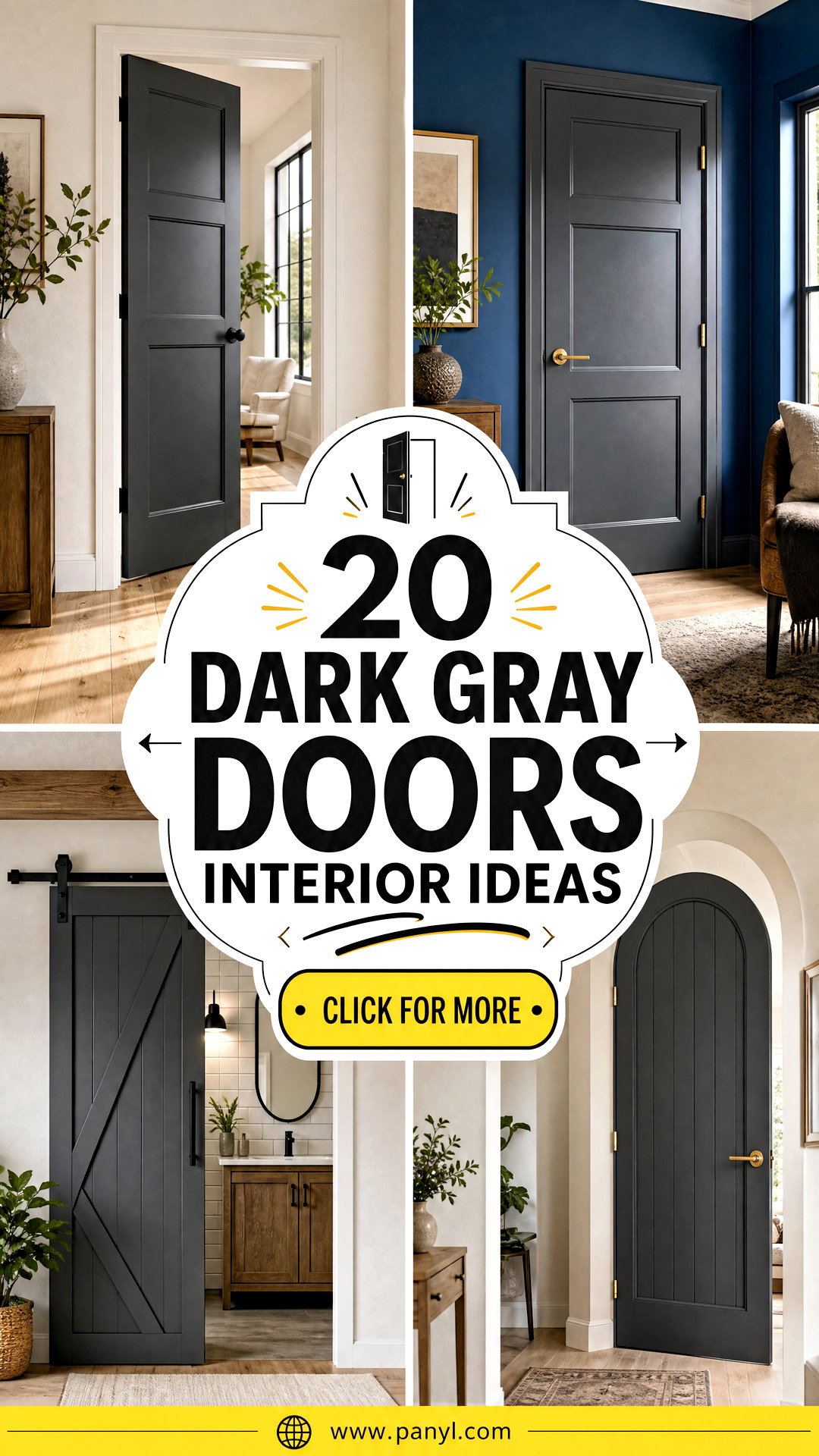 20 Dark Gray Doors Interior Ideas for a Striking Update - 20 Dark Gray Doors Interior Ideas for a Striking Update