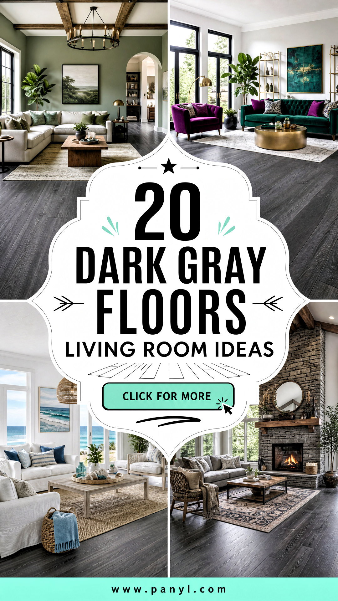 20 Dark Gray Floors Living Room Ideas for a Polished Look - 20 Dark Gray Floors Living Room Ideas for a Polished Look