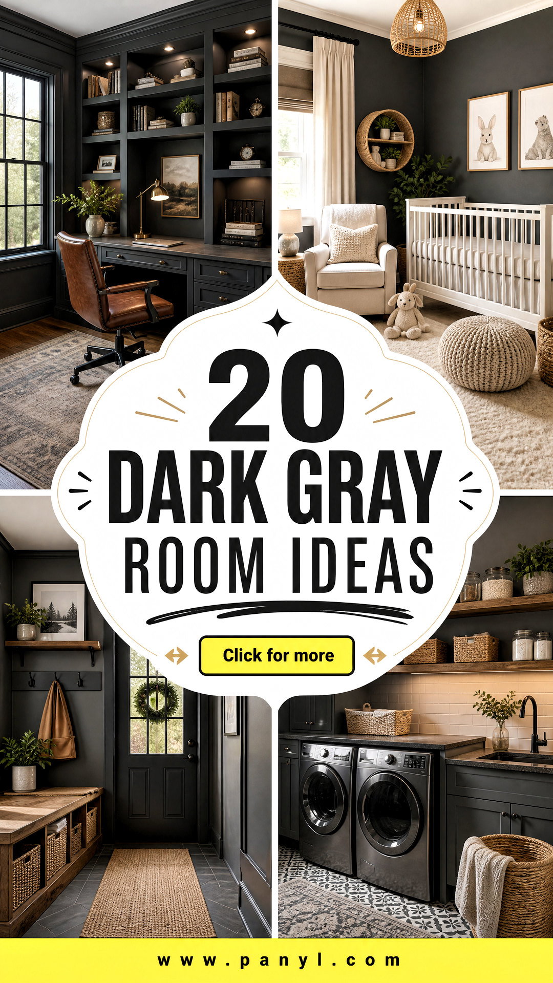 20 Dark Gray Room Ideas for a Cozy Sophisticated Home - 20 Dark Gray Room Ideas for a Cozy, Sophisticated Home