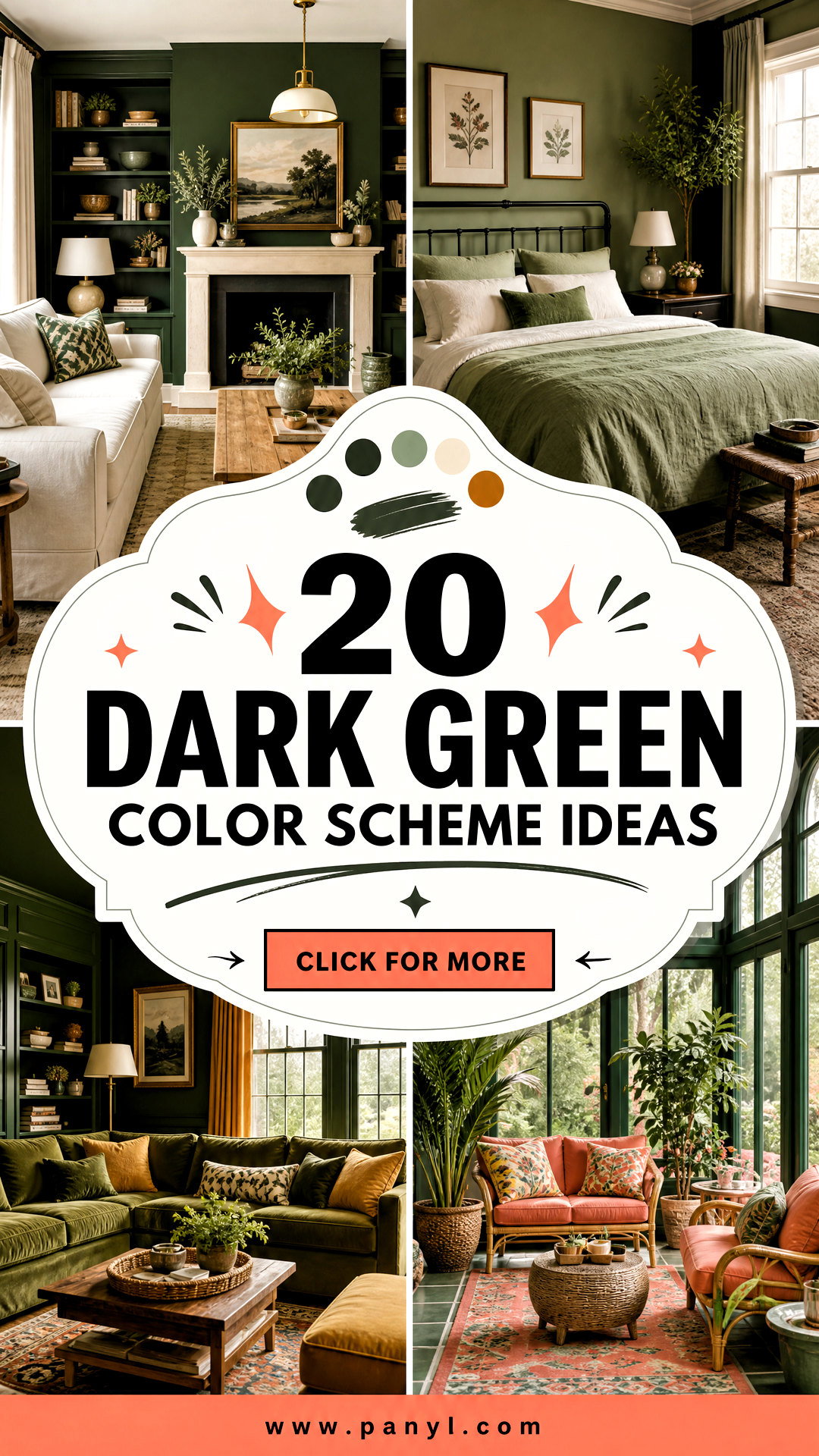 20 Dark Green Color Scheme Ideas for a Polished Modern Home - 20 Dark Green Color Scheme Ideas for a Polished Modern Home