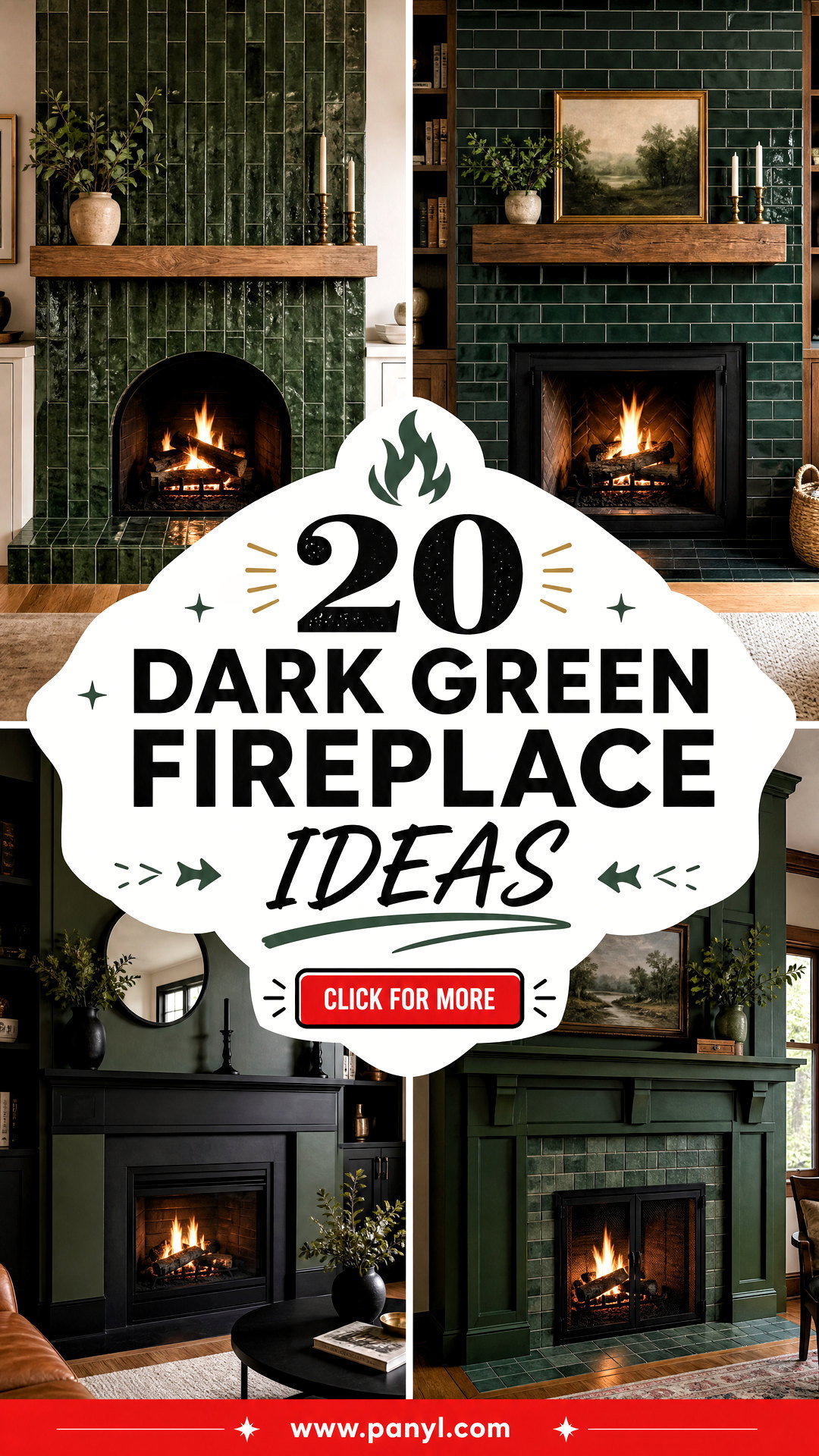 20 Dark Green Fireplace Ideas for a Striking Cozy Focal Point - 20 Dark Green Fireplace Ideas for a Striking Cozy Focal Point