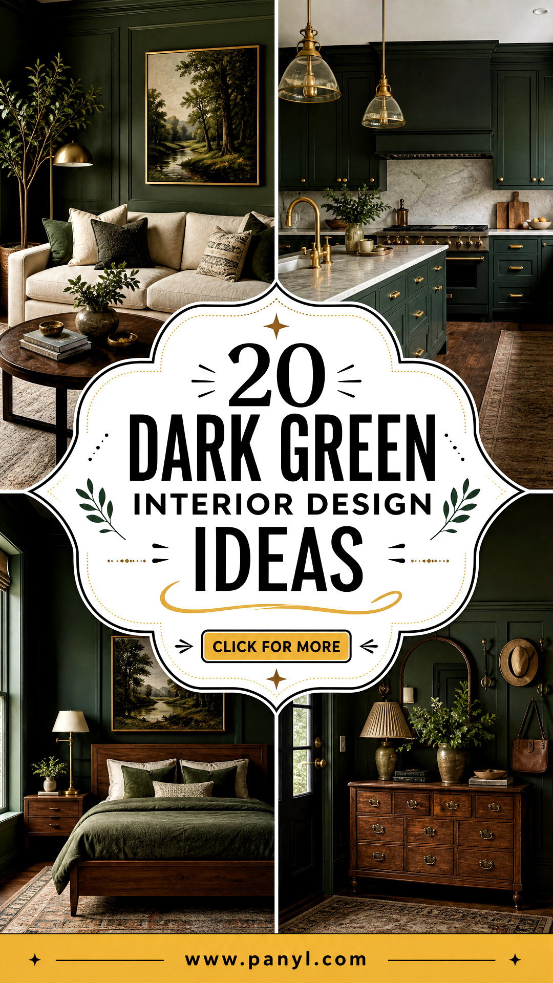 20 Dark Green Interior Design Ideas for a Sophisticated Home - 20 Dark Green Interior Design Ideas for a Sophisticated Home
