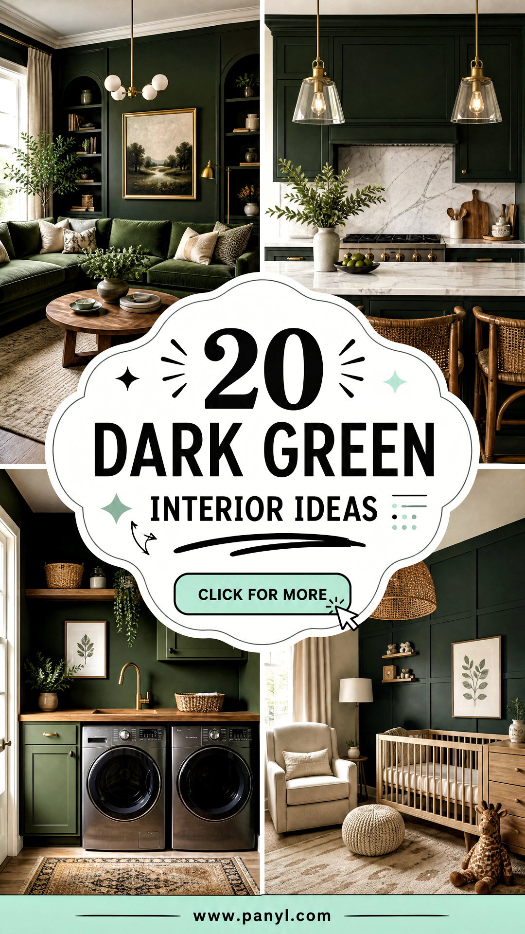 20 Dark Green Interior Ideas for a Rich Timeless Home Style - 20 Dark Green Interior Ideas for a Rich, Timeless Home Style