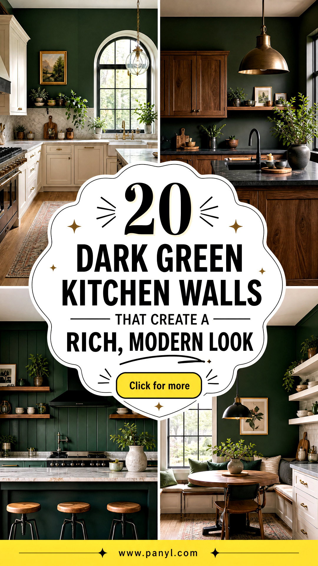 20 Dark Green Kitchen Walls That Create a Rich Modern Look - 20 Dark Green Kitchen Walls That Create a Rich, Modern Look