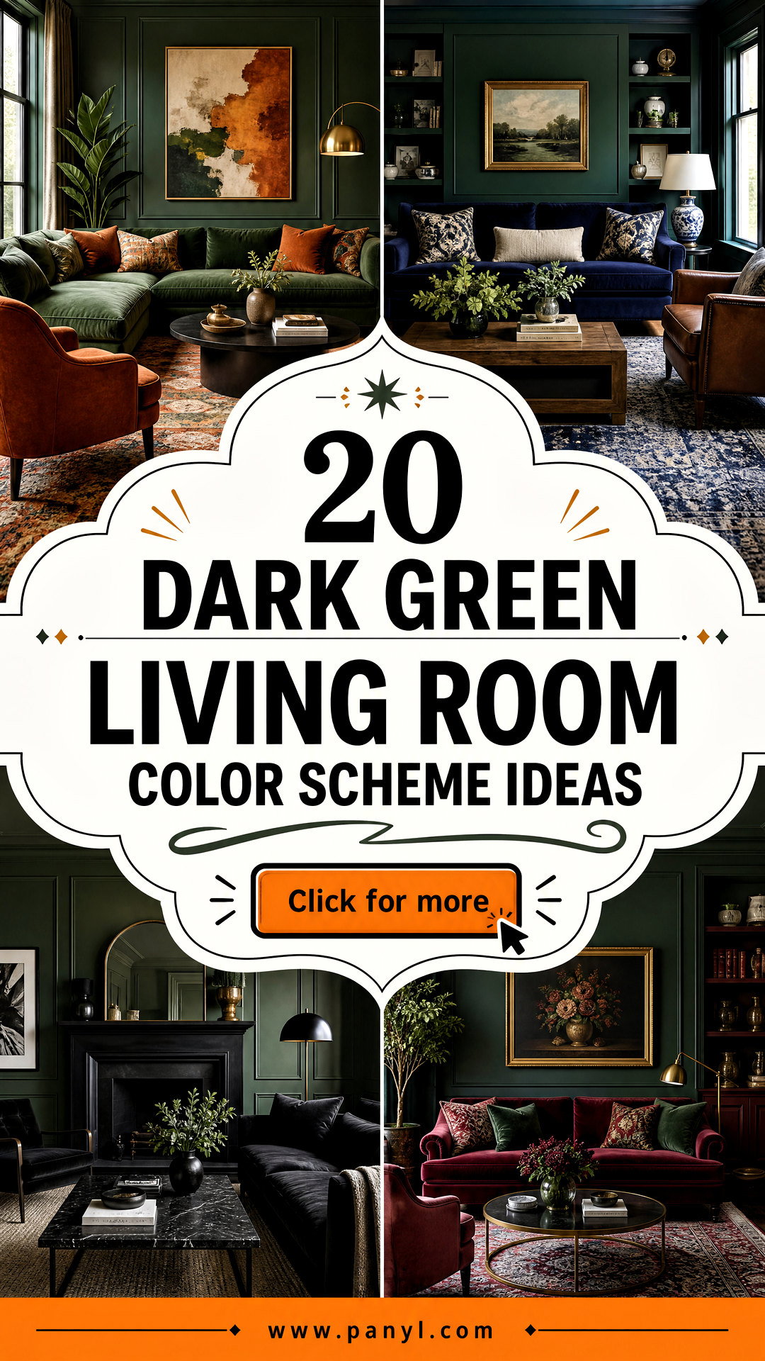 20 Dark Green Living Room Color Scheme Ideas That Feel Fresh - 20 Dark Green Living Room Color Scheme Ideas That Feel Fresh
