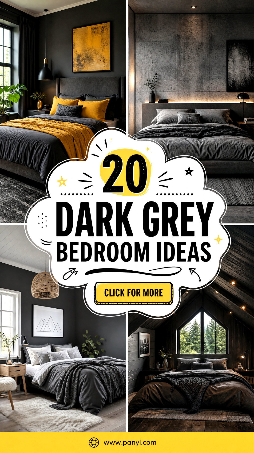 20 Dark Grey Bedroom Ideas for a Cozy Dramatic Retreat - 20 Dark Grey Bedroom Ideas for a Cozy, Dramatic Retreat