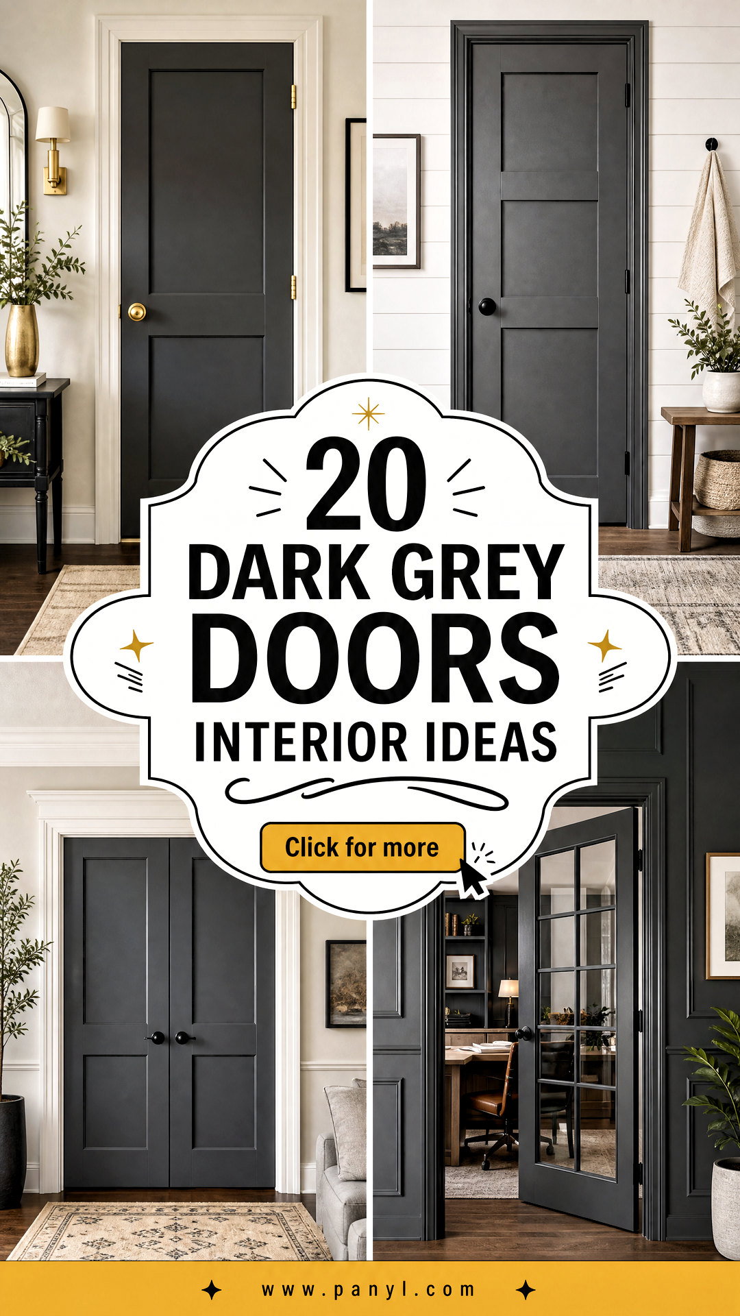 20 Dark Grey Doors Interior Ideas Chic Updates for Any Home - 20 Dark Grey Doors Interior Ideas: Chic Updates for Any Home