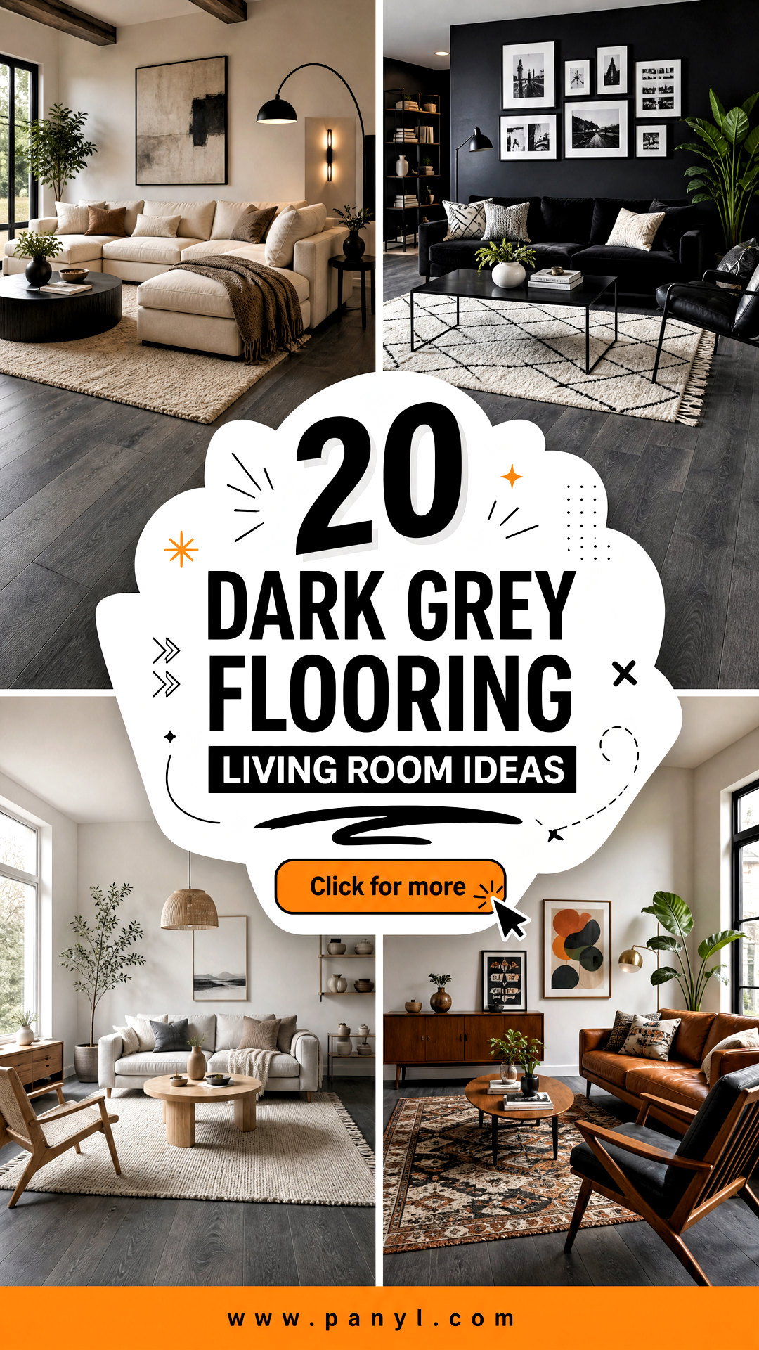20 Dark Grey Flooring Living Room Ideas Stylish Looks to Try - 20 Dark Grey Flooring Living Room Ideas: Stylish Looks to Try