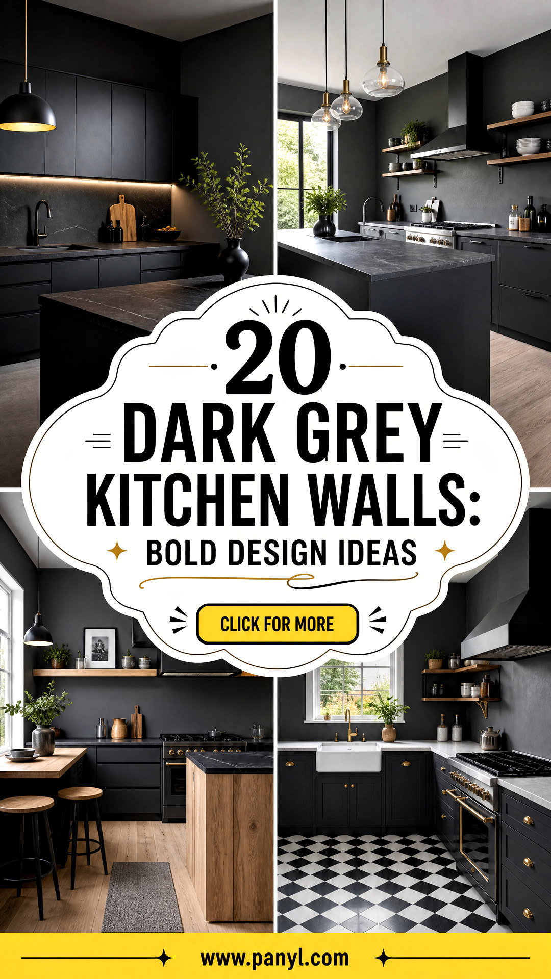 20 Dark Grey Kitchen Walls Bold Design Ideas for Modern Homes - 20 Dark Grey Kitchen Walls: Bold Design Ideas for Modern Homes
