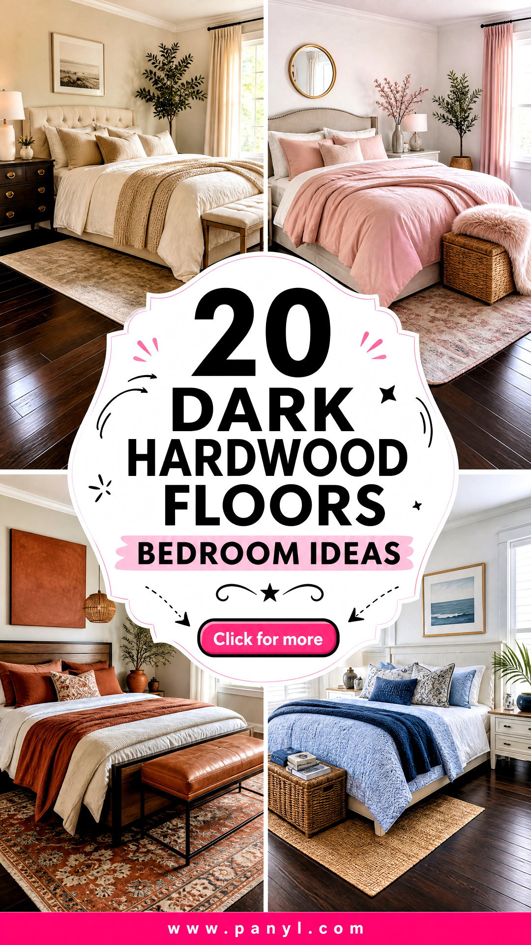 20 Dark Hardwood Floors Bedroom Ideas for a Cozy Retreat - 20 Dark Hardwood Floors Bedroom Ideas for a Cozy Retreat