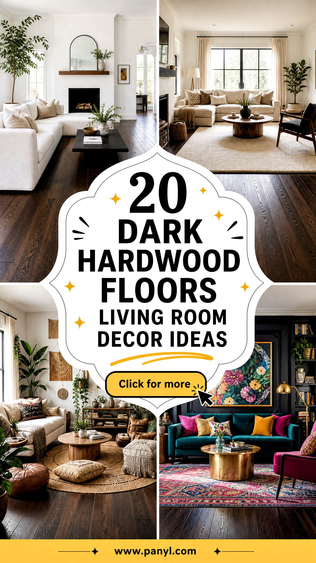 20 Dark Hardwood Floors Living Room Decor Ideas for Cozy Style - 20 Dark Hardwood Floors Living Room Decor Ideas for Cozy Style