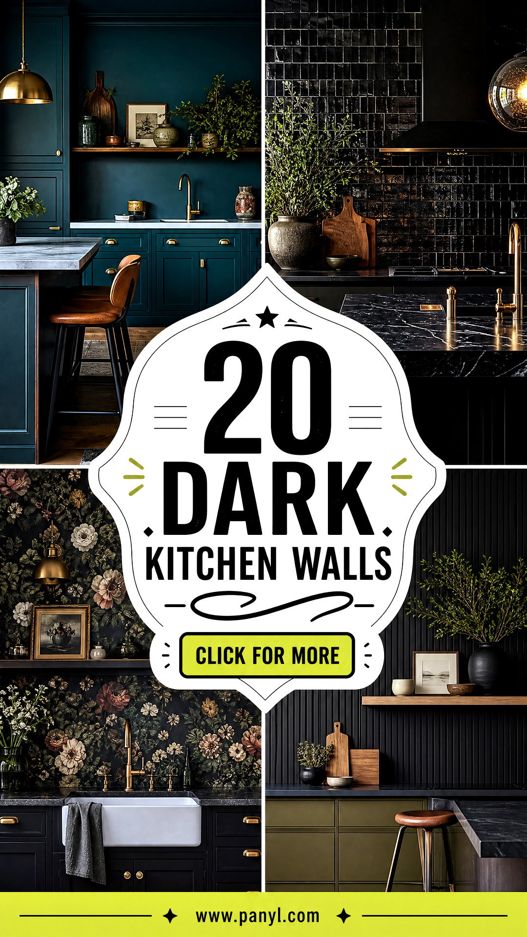 20 Dark Kitchen Walls for a Bold Designer-Led Makeover - 20 Dark Kitchen Walls for a Bold, Designer-Led Makeover