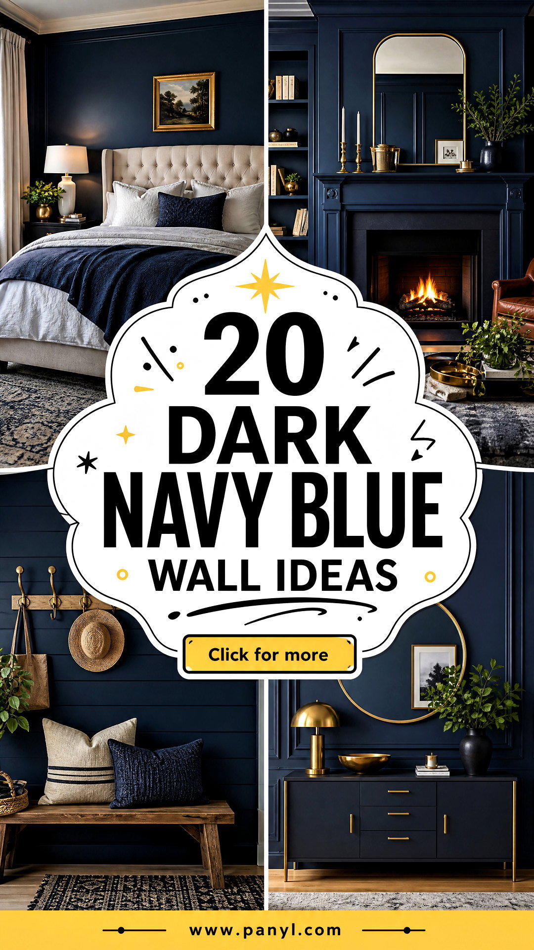 20 Dark Navy Blue Wall Ideas for a Moody Modern Makeover - 20 Dark Navy Blue Wall Ideas for a Moody, Modern Makeover
