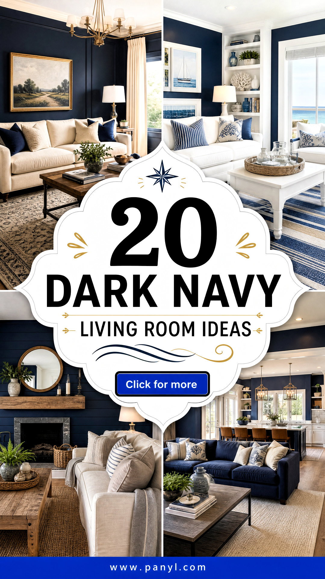 20 Dark Navy Living Room Ideas for a Bold Polished Space - 20 Dark Navy Living Room Ideas for a Bold, Polished Space