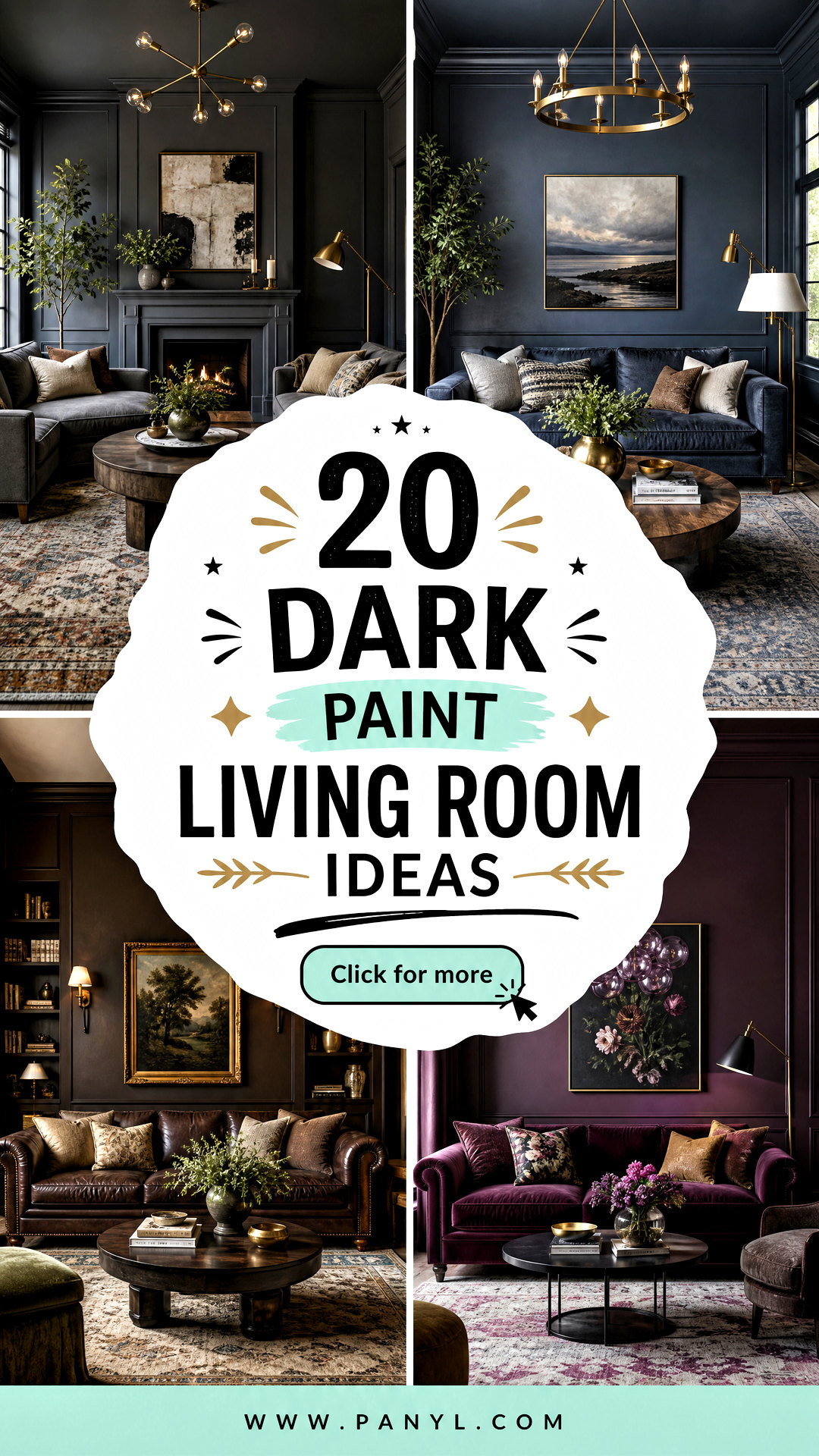 20 Dark Paint Living Room Ideas for a Cozy High-Style Space - 20 Dark Paint Living Room Ideas for a Cozy, High-Style Space