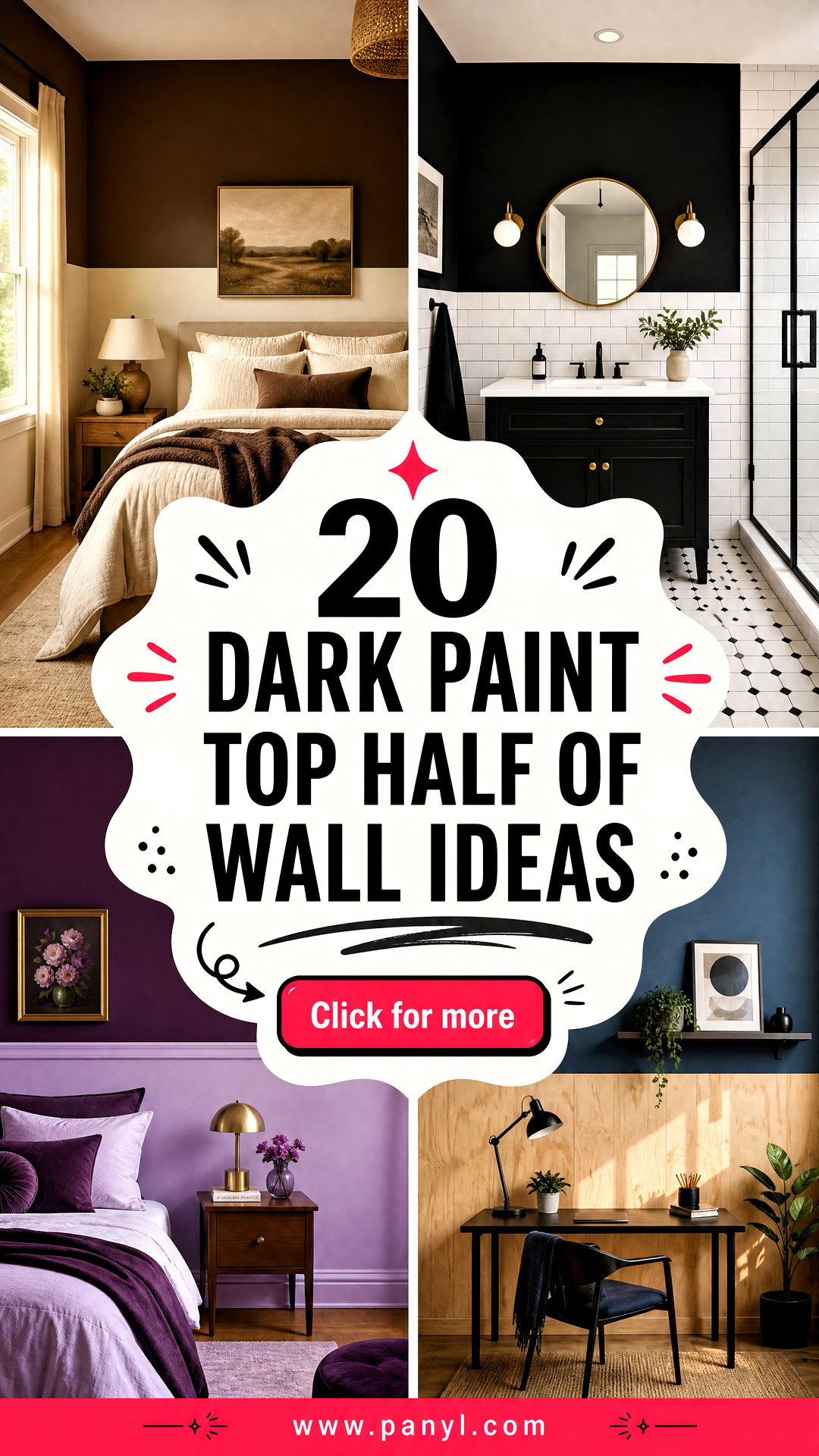 20 Dark Paint Top Half of Wall Ideas for Chic Two-Tone Rooms - 20 Dark Paint Top Half of Wall Ideas for Chic Two-Tone Rooms