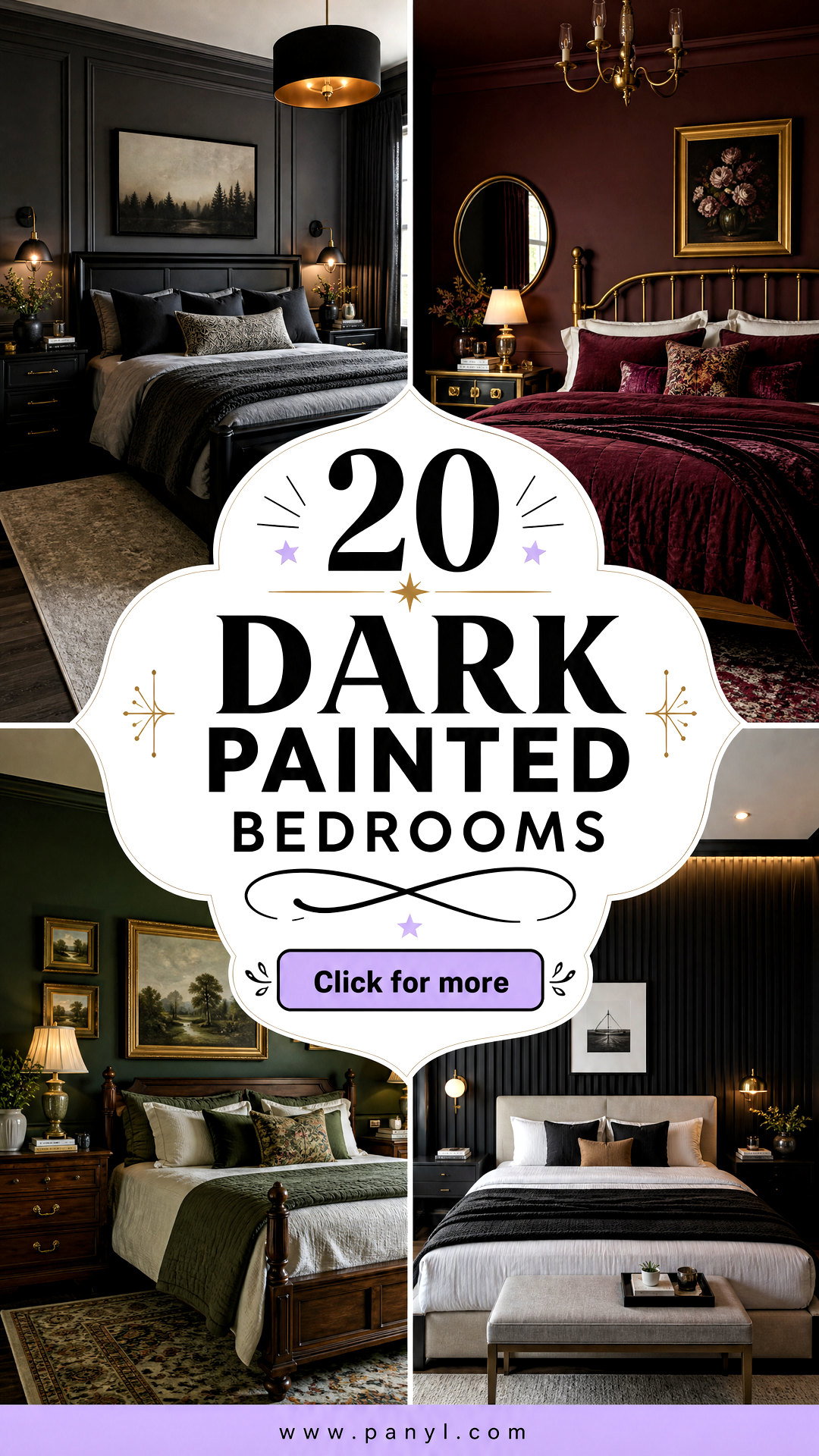 20 Dark Painted Bedrooms That Feel Cozy Calm and Sophisticated - 20 Dark Painted Bedrooms That Feel Cozy, Calm, and Sophisticated