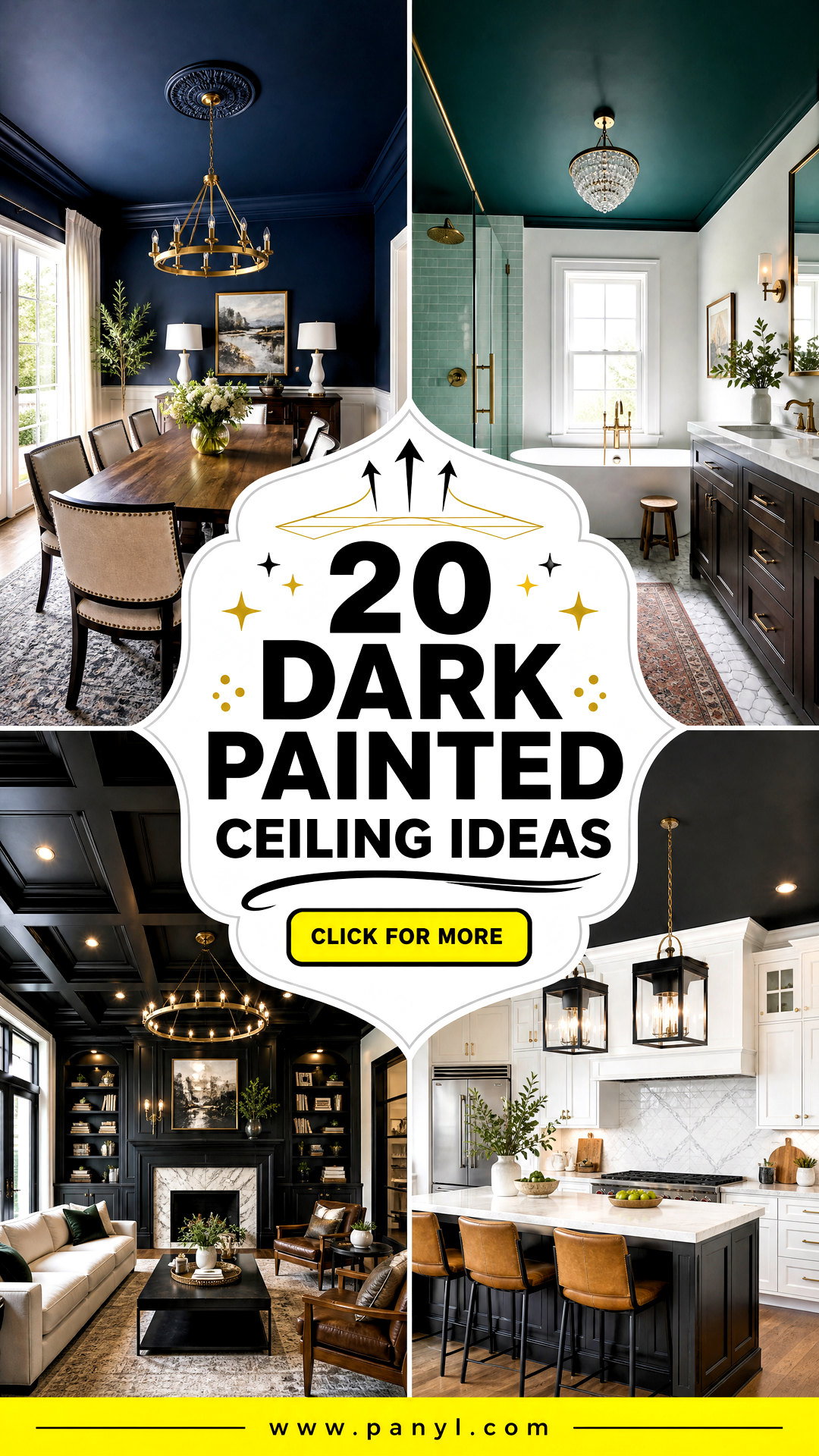 20 Dark Painted Ceiling Ideas That Add Instant Drama and Depth - 20 Dark Painted Ceiling Ideas That Add Instant Drama and Depth