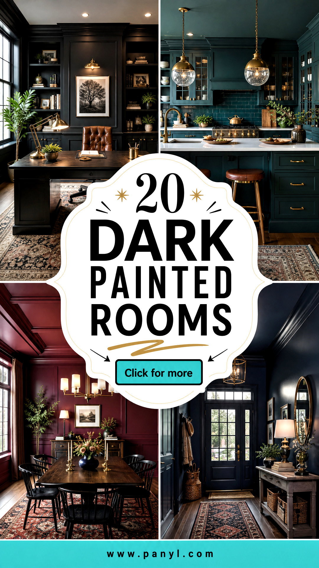 20 Dark Painted Rooms That Feel Cozy Chic and Inviting - 20 Dark Painted Rooms That Feel Cozy, Chic, and Inviting