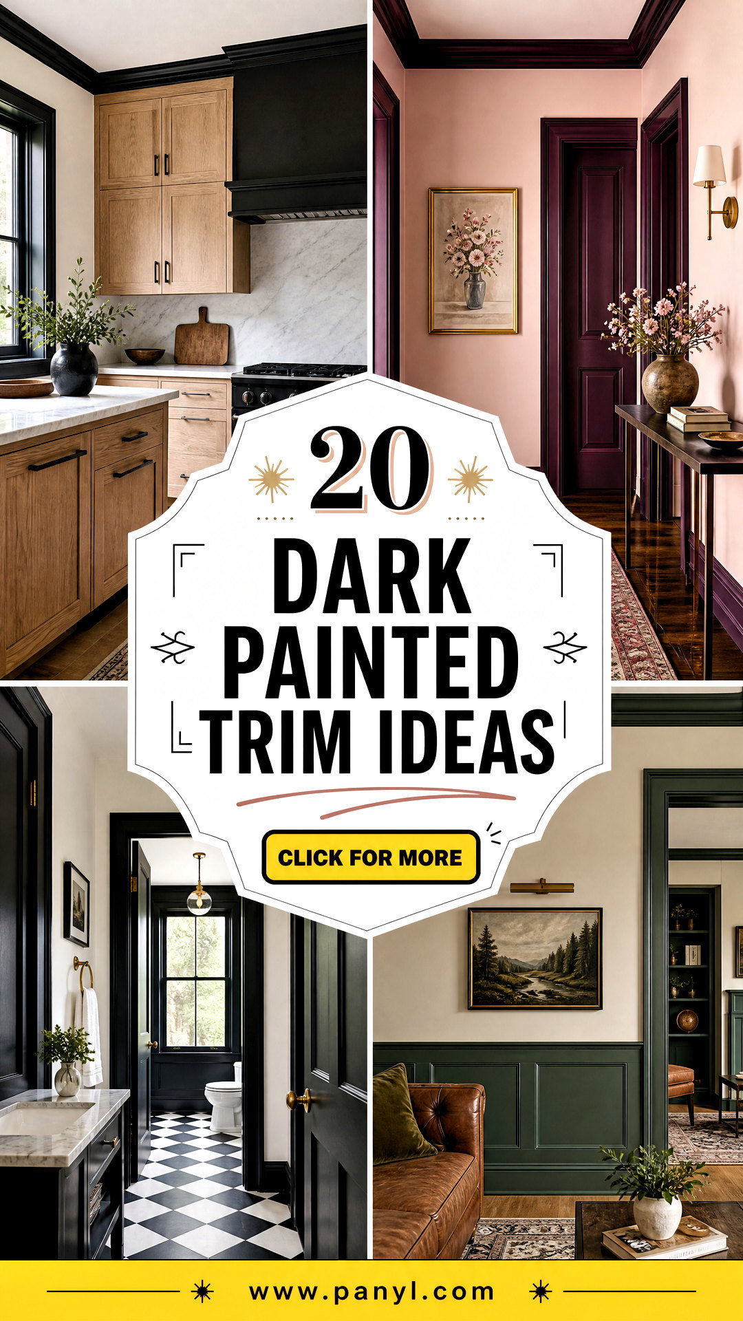 20 Dark Painted Trim Ideas for Striking Designer-Look Rooms - 20 Dark Painted Trim Ideas for Striking, Designer-Look Rooms