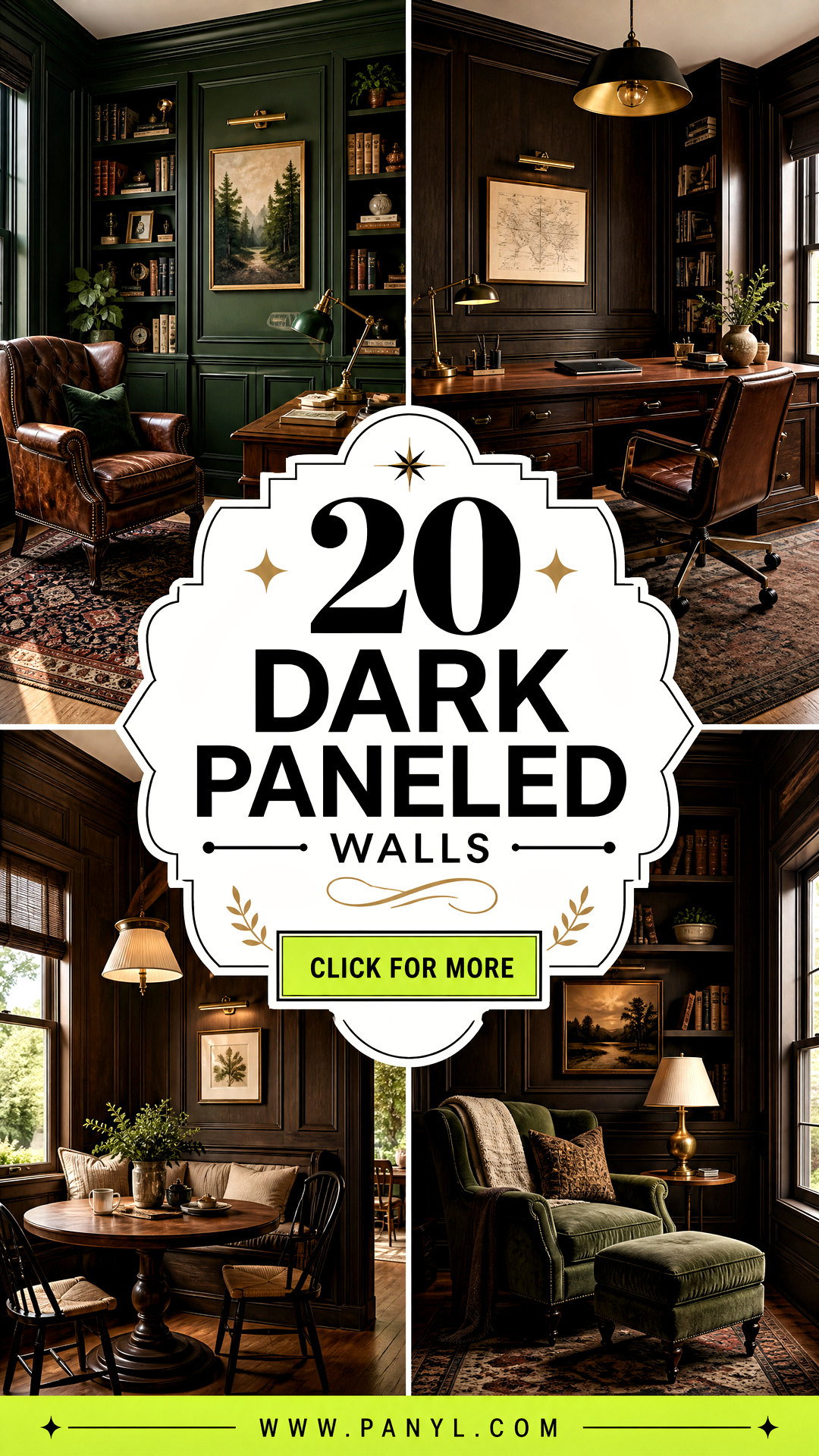 20 Dark Paneled Walls That Make Any Room Feel Rich and Cozy - 20 Dark Paneled Walls That Make Any Room Feel Rich and Cozy