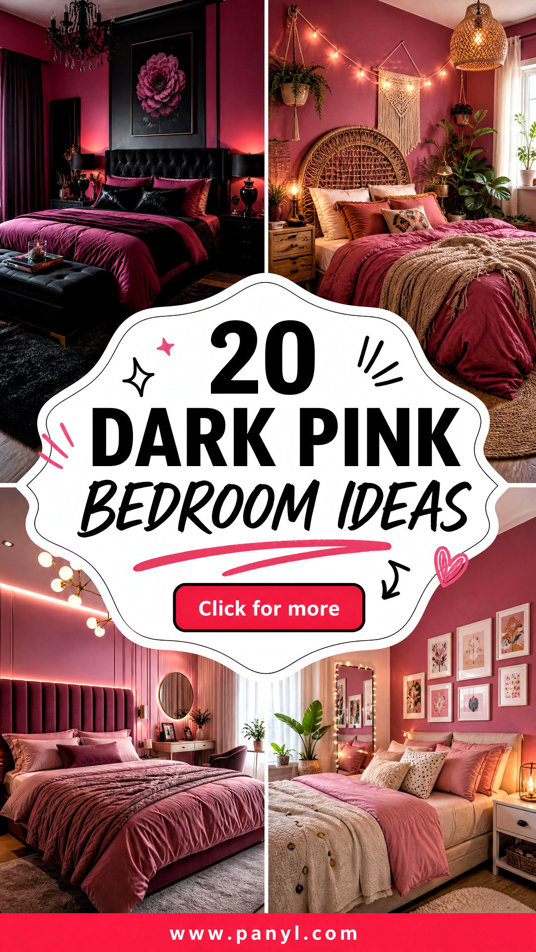 20 Dark Pink Bedroom Ideas for a Bold Cozy and Chic Retreat - 20 Dark Pink Bedroom Ideas for a Bold, Cozy, and Chic Retreat
