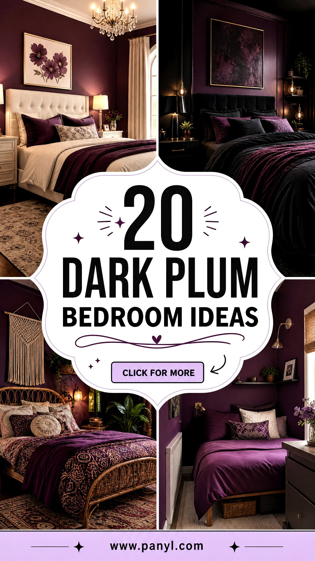 20 Dark Plum Bedroom Ideas for a Rich Romantic Retreat - 20 Dark Plum Bedroom Ideas for a Rich, Romantic Retreat
