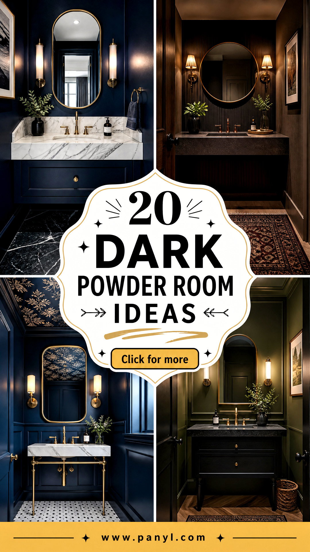 20 Dark Powder Room Ideas for a Small Space With Big Style - 20 Dark Powder Room Ideas for a Small Space With Big Style