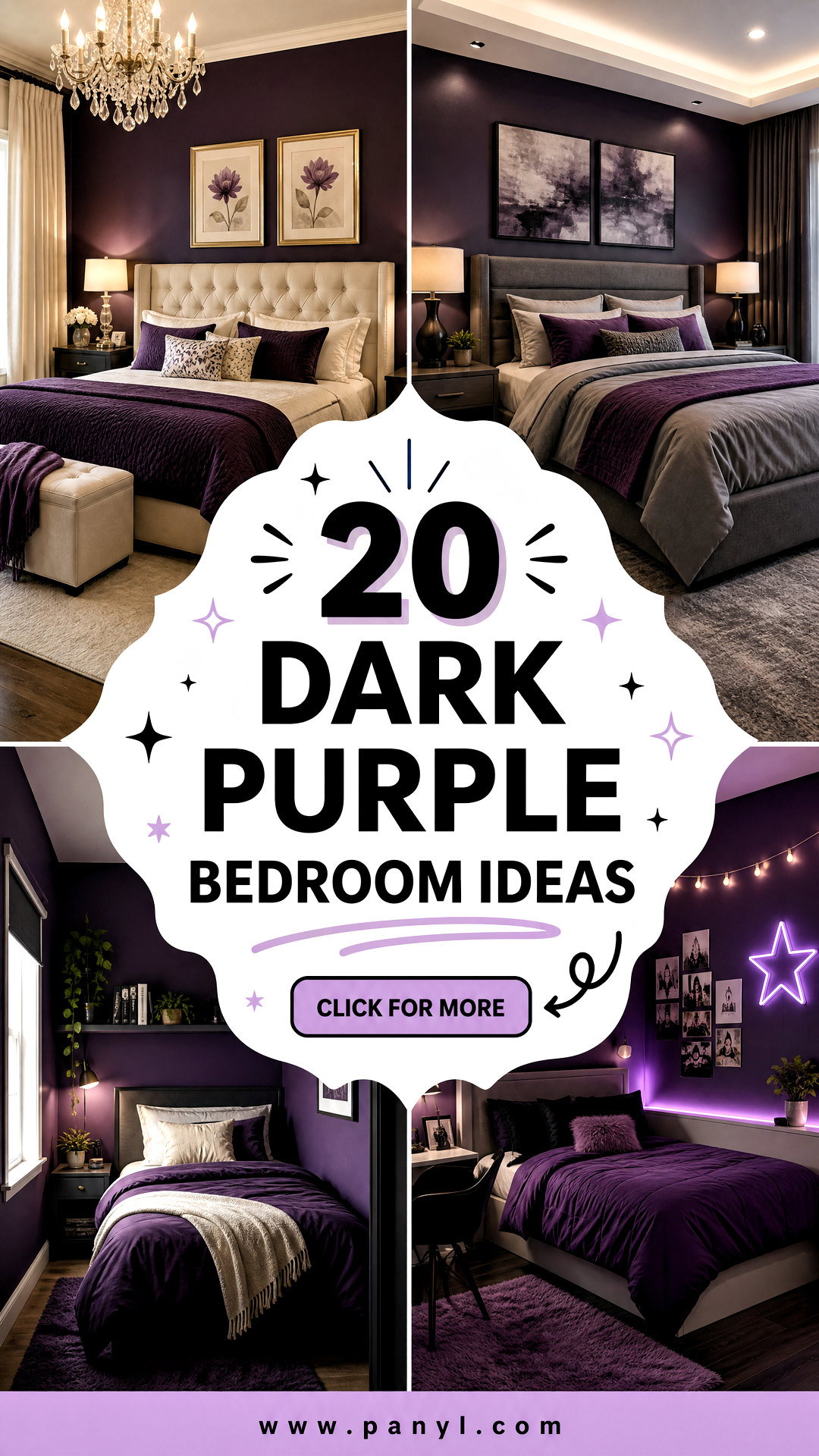 20 Dark Purple Bedroom Ideas for a Cozy and Luxurious Retreat - 20 Dark Purple Bedroom Ideas for a Cozy and Luxurious Retreat